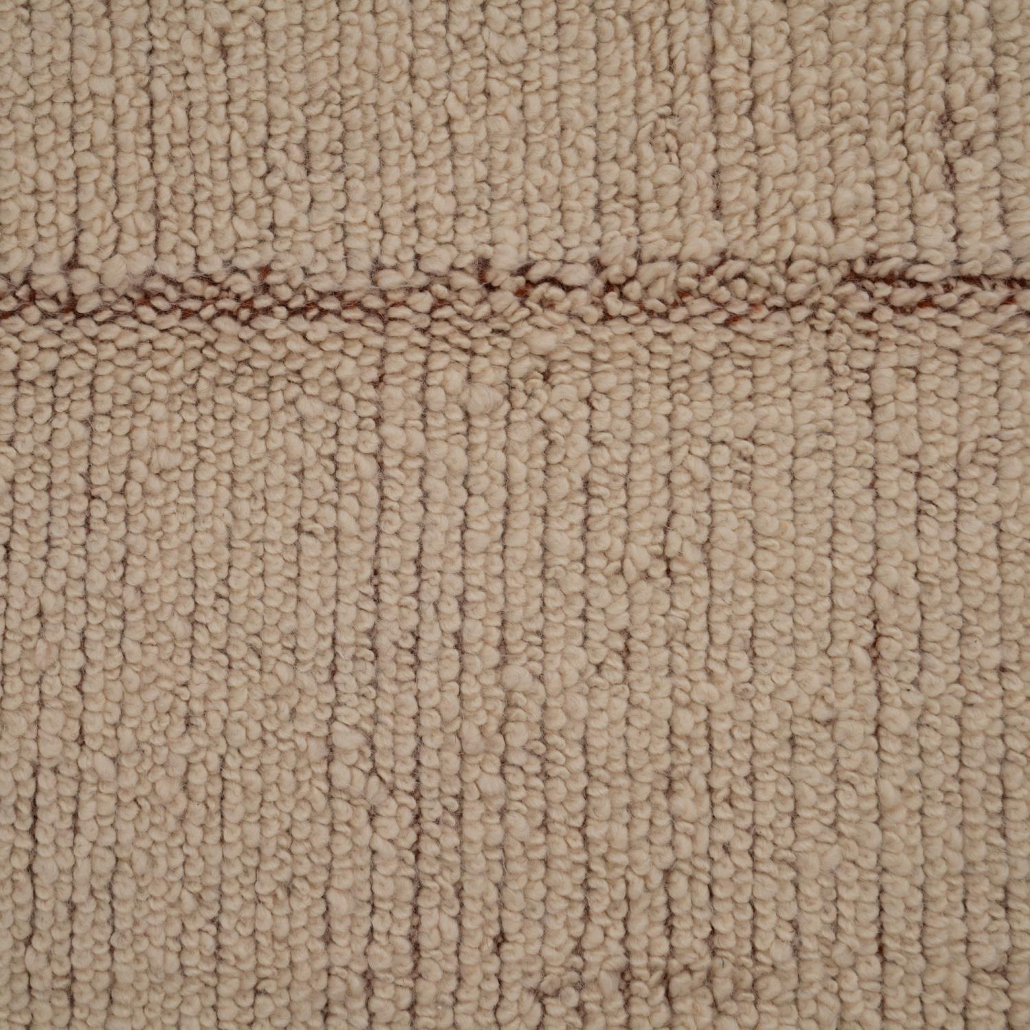 Bohem Serisi Sade Desenli Yün Krem Tezgah Dokuma Kilim