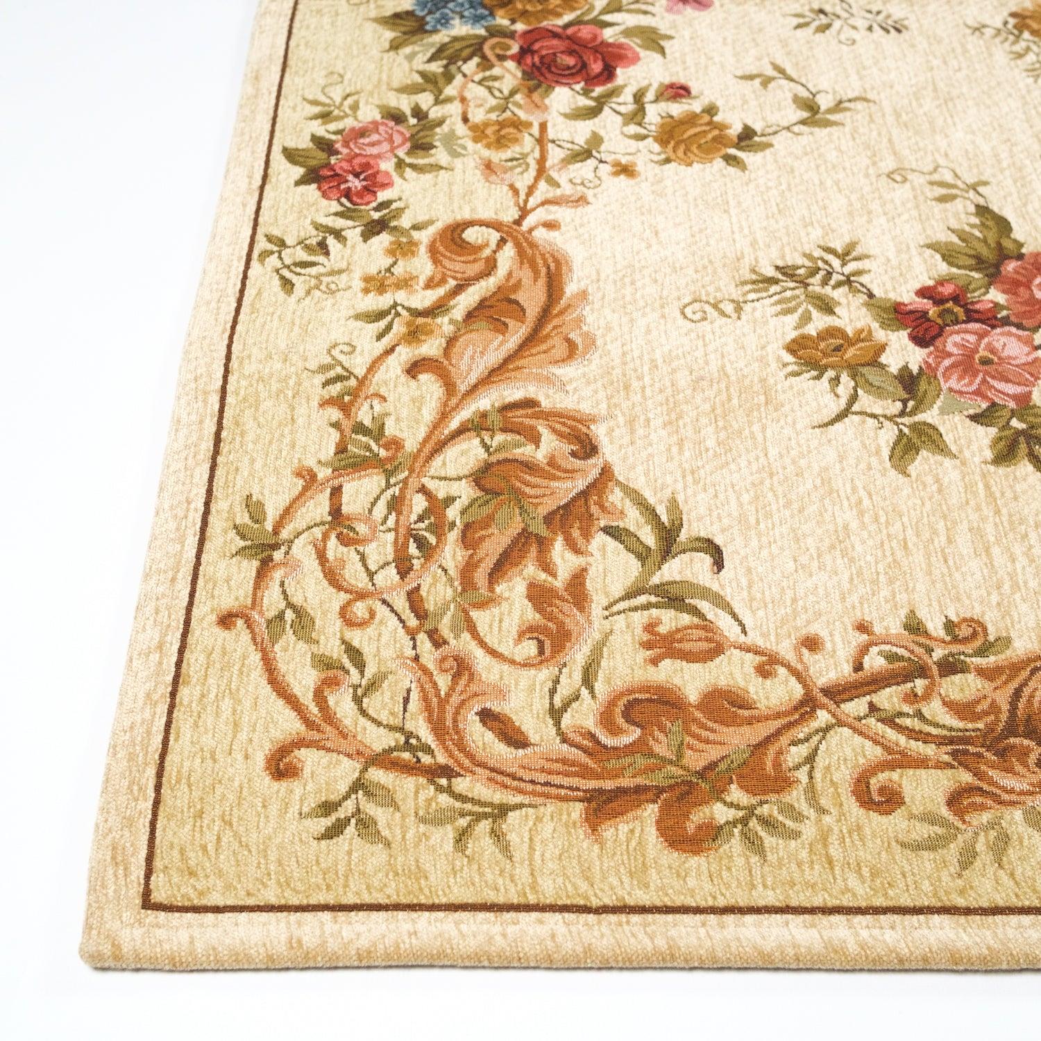 Çiçek Desenli Makine Dokuma Kilim