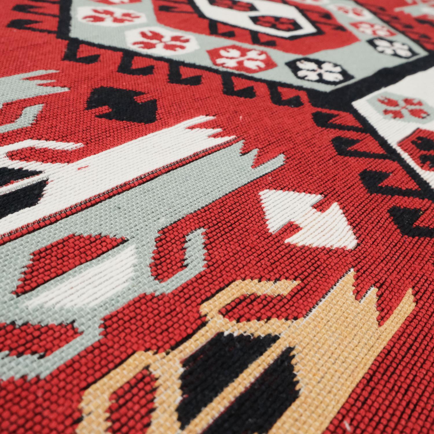 Kehribar Serisi Makine Dokuma Etnik Tasarımlı Rengarenk Kilim