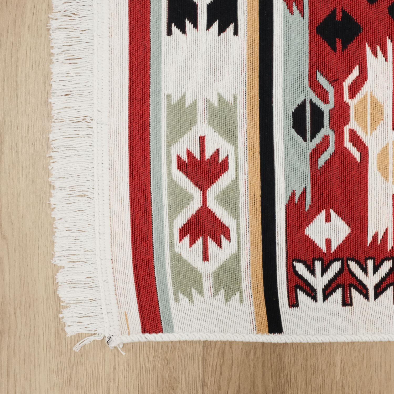 Kehribar Serisi Makine Dokuma Etnik Tasarımlı Rengarenk Kilim