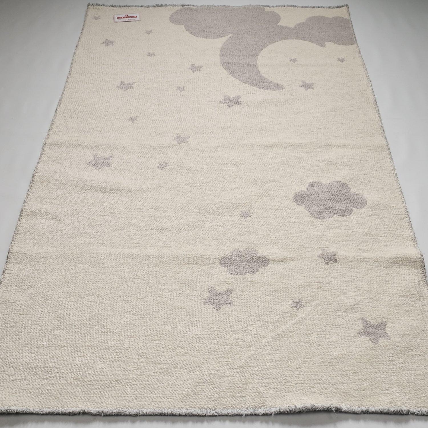 Eco Carpet Mia Cotton Abstract Patterned Baby / Kids Room Machine Woven Carpet