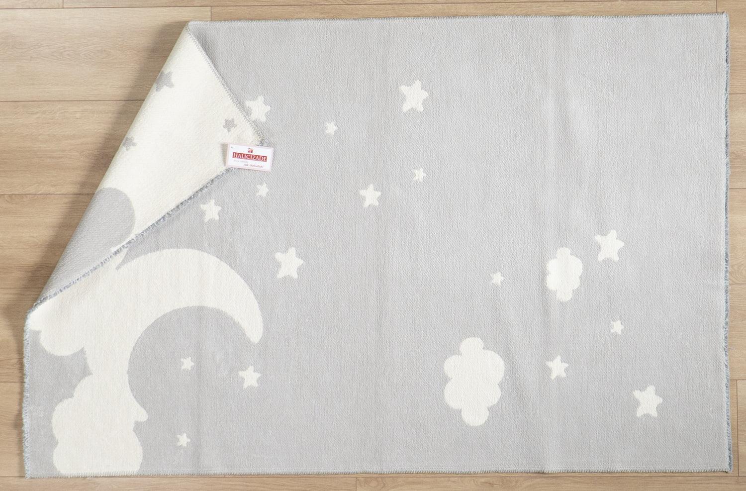 Eco Carpet Mia Cotton Abstract Patterned Baby / Kids Room Machine Woven Carpet