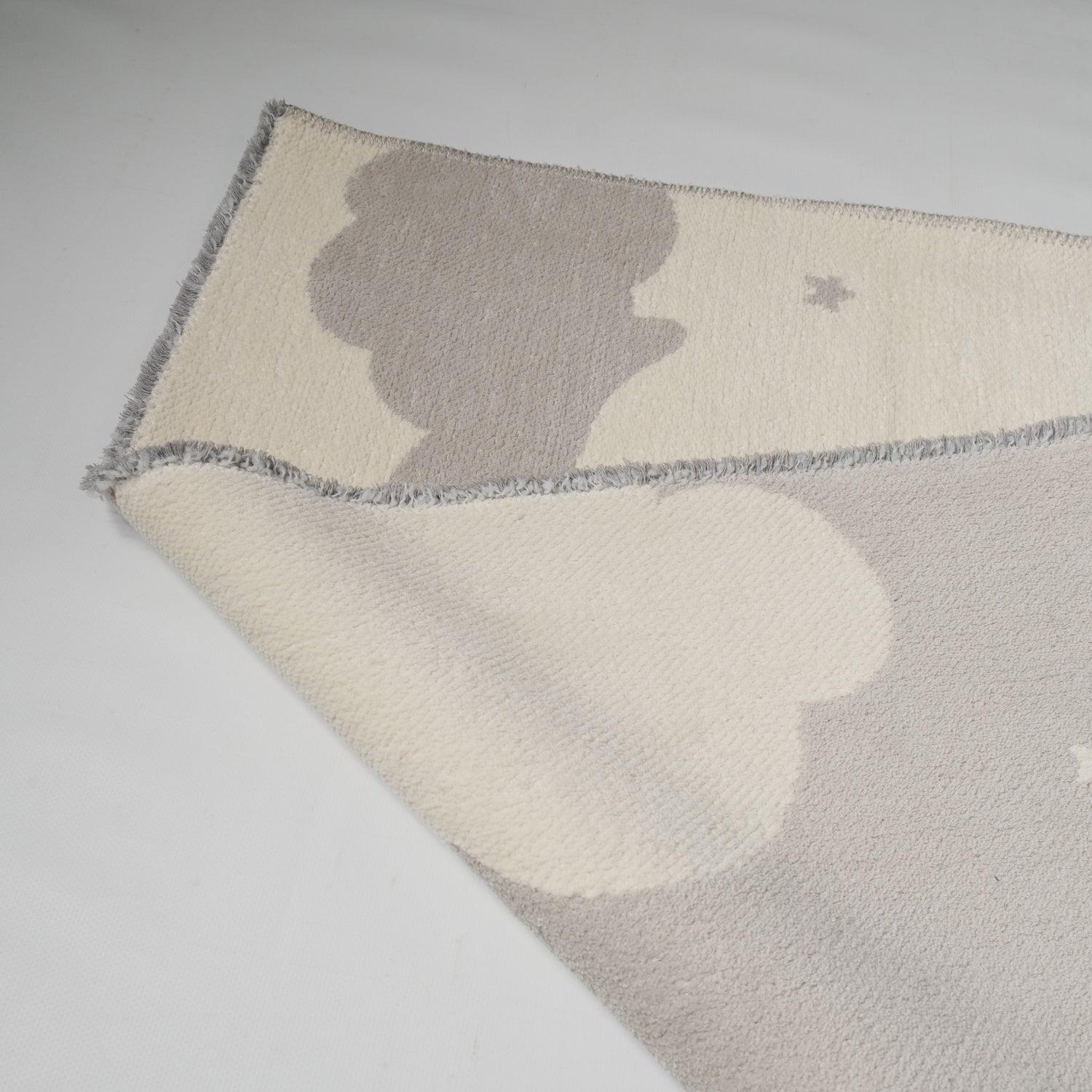 Eco Carpet Mia Cotton Abstract Patterned Baby / Kids Room Machine Woven Carpet