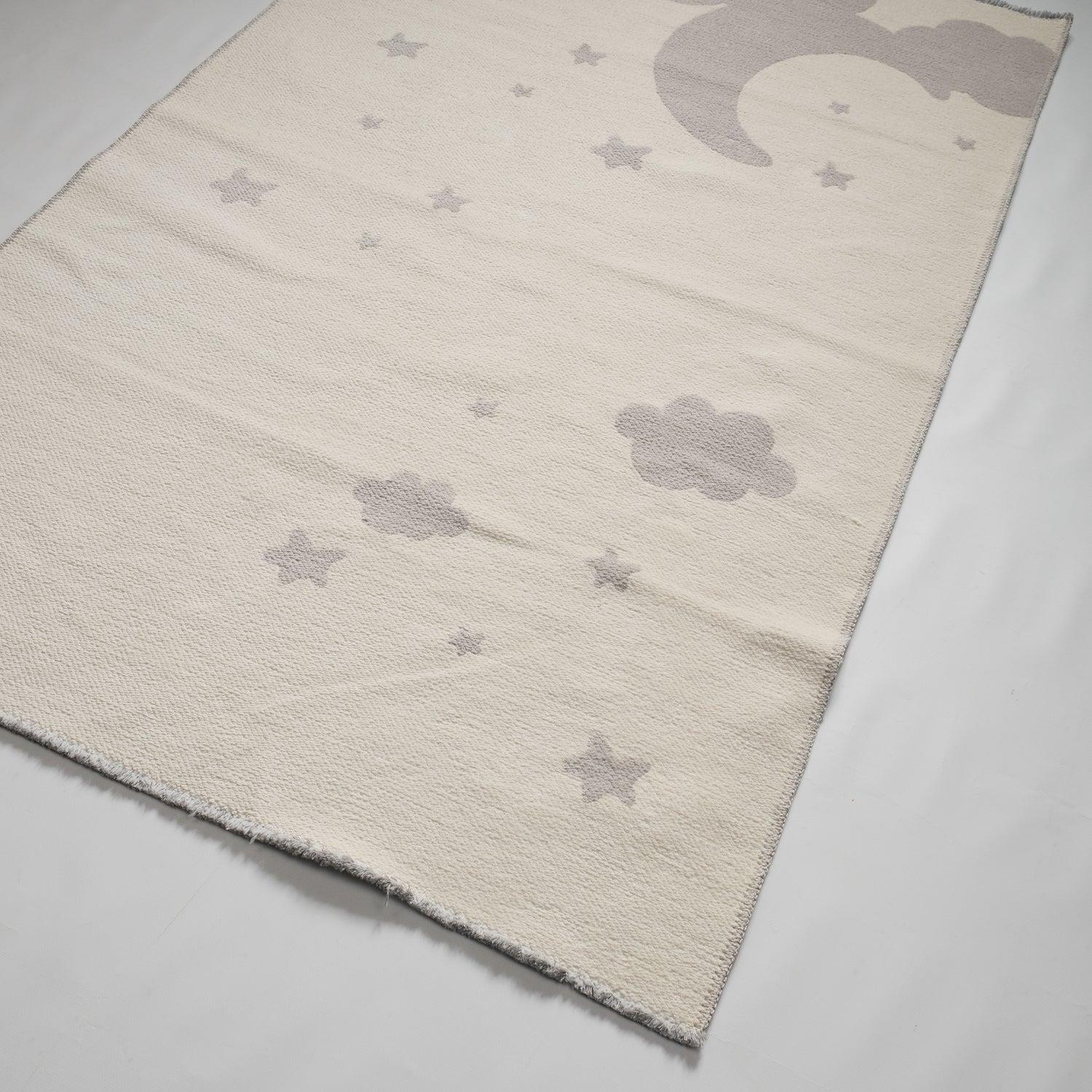 Eco Carpet Mia Cotton Abstract Patterned Baby / Kids Room Machine Woven Carpet