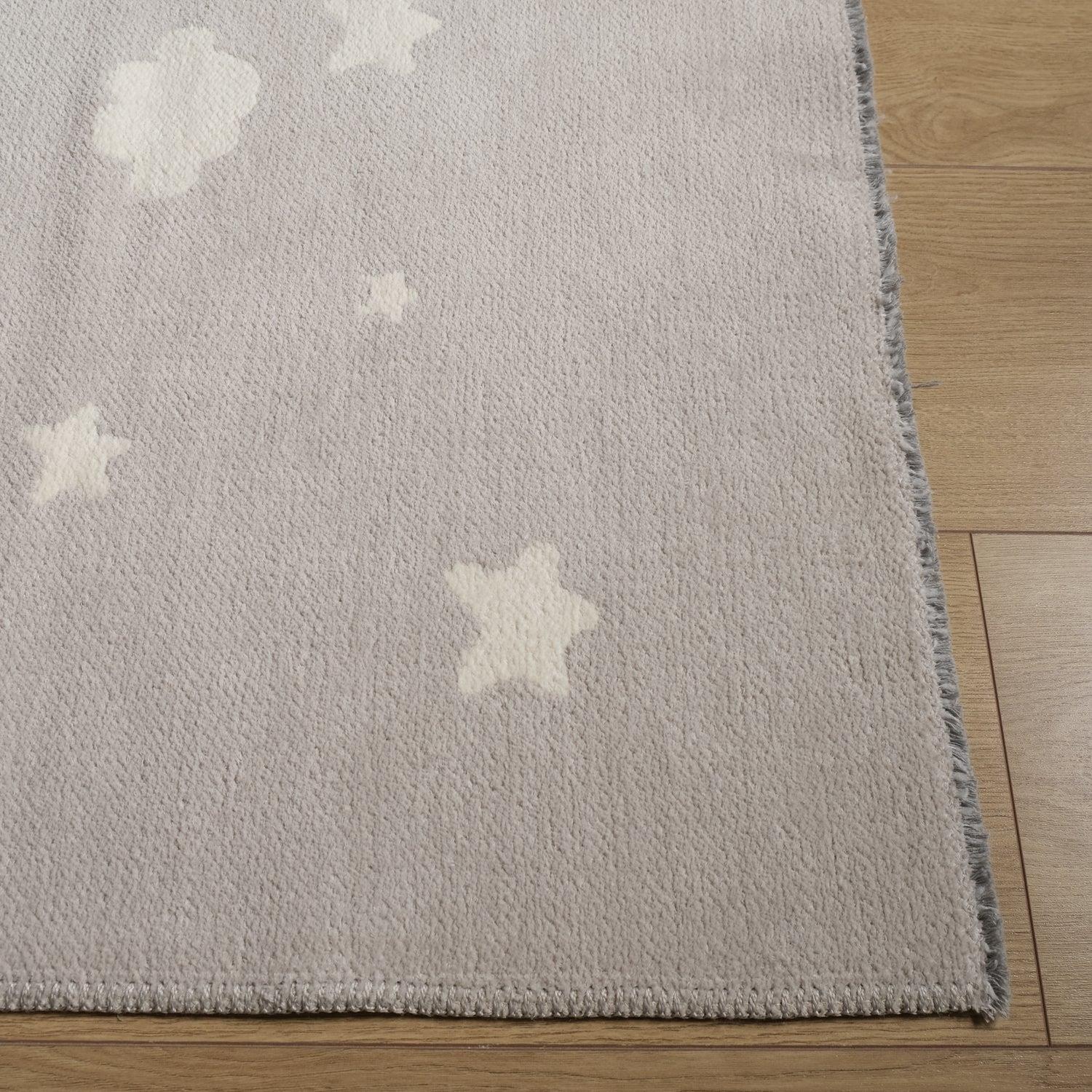 Eco Carpet Mia Cotton Abstract Patterned Baby / Kids Room Machine Woven Carpet