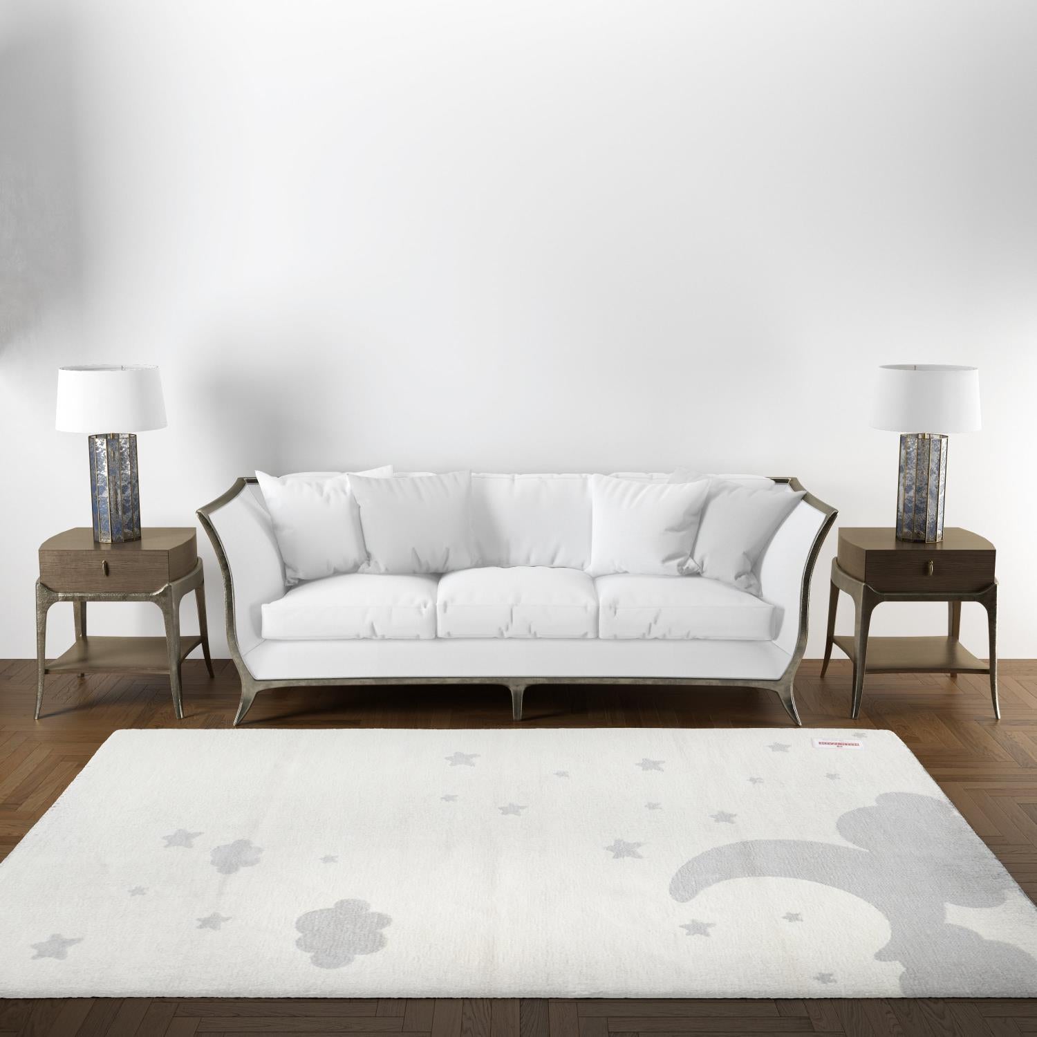 Eco Carpet Mia Cotton Abstract Patterned Baby / Kids Room Machine Woven Carpet