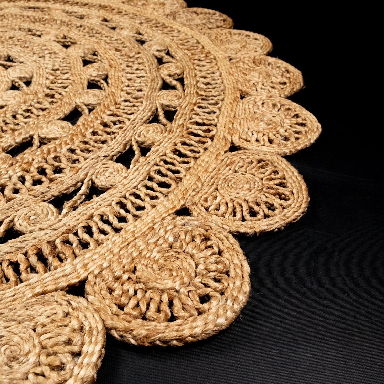 Solo Series Jute Geometric Patterned Hand-Woven Carpet