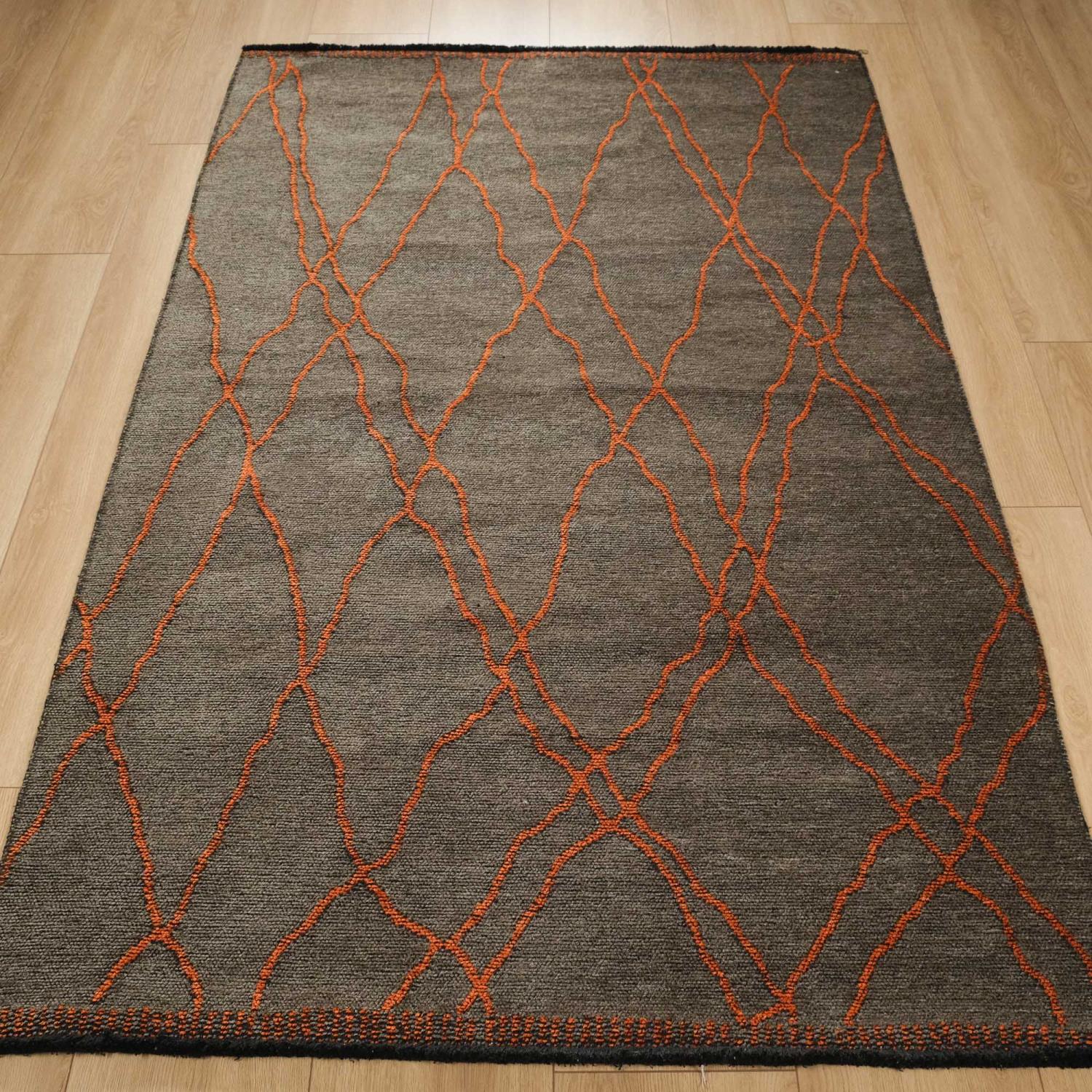 Eko Halı Tribal Geometrik Desenli Makine Dokuma Halı