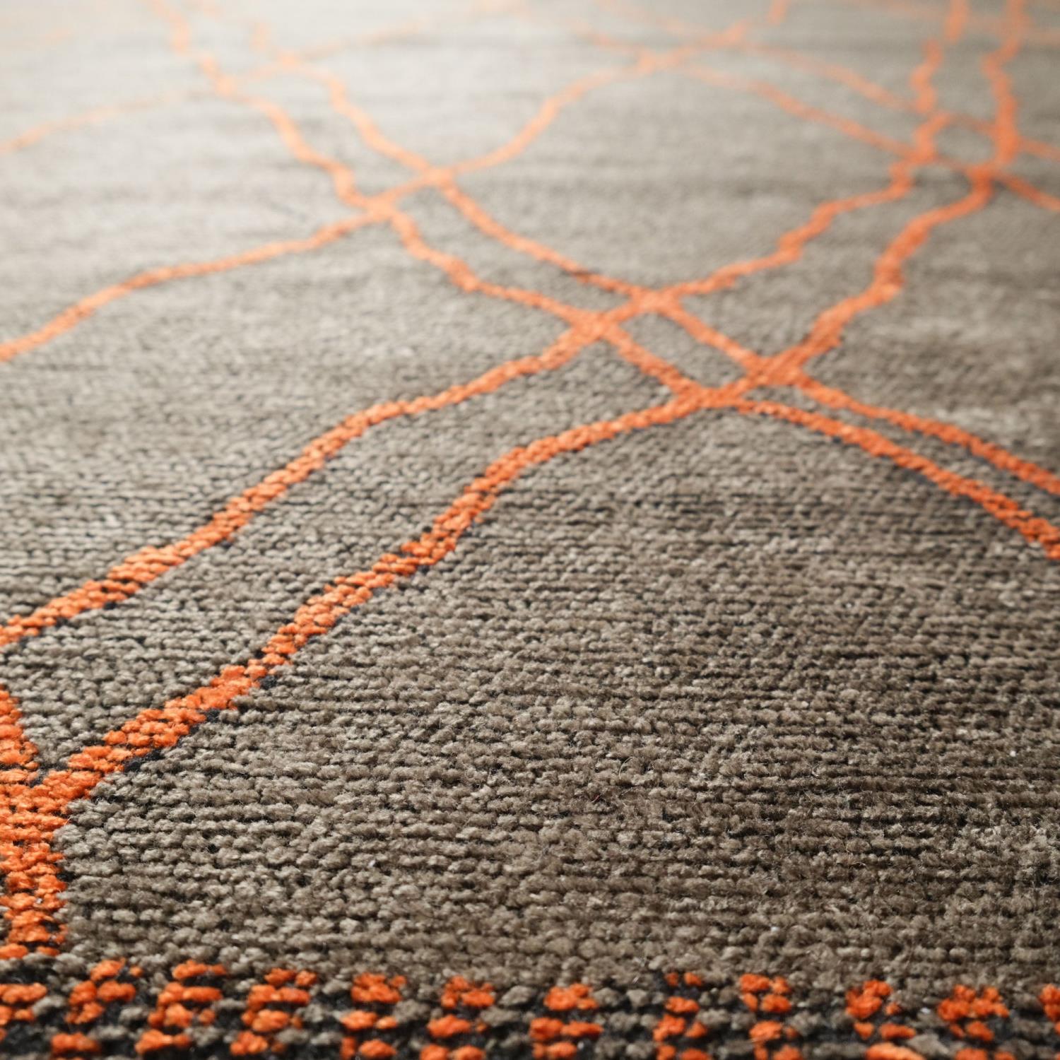 Eko Halı Tribal Geometrik Desenli Makine Dokuma Halı