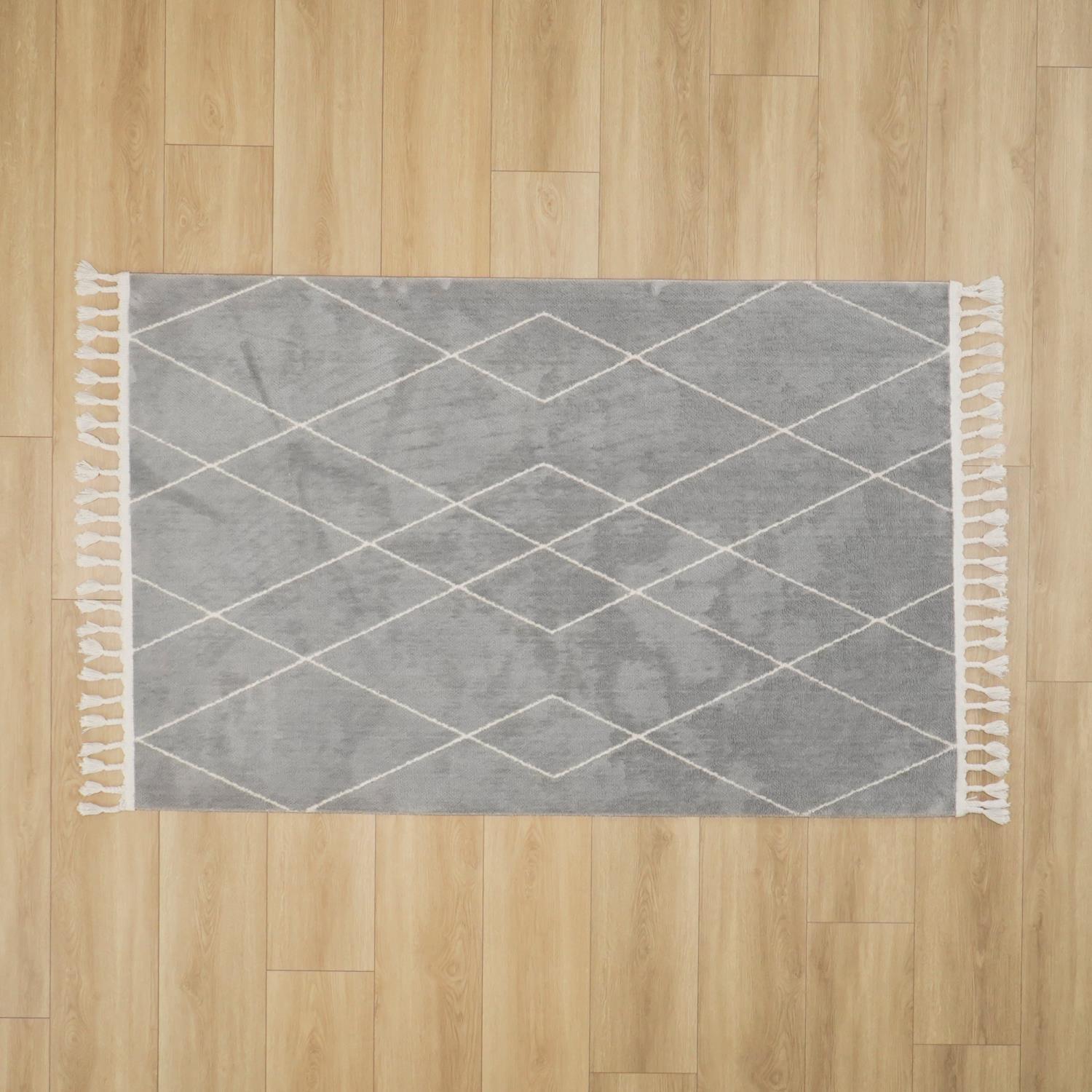 Urban Serisi İskandinav Desenli Gri Halı