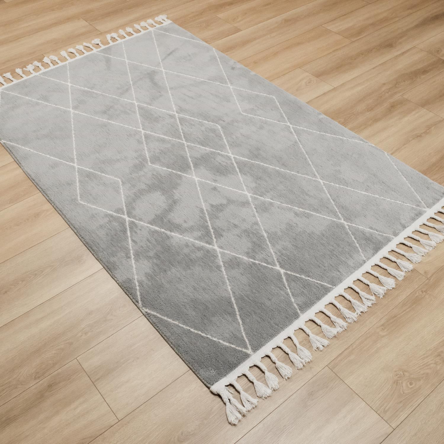 Urban Serisi İskandinav Desenli Gri Halı