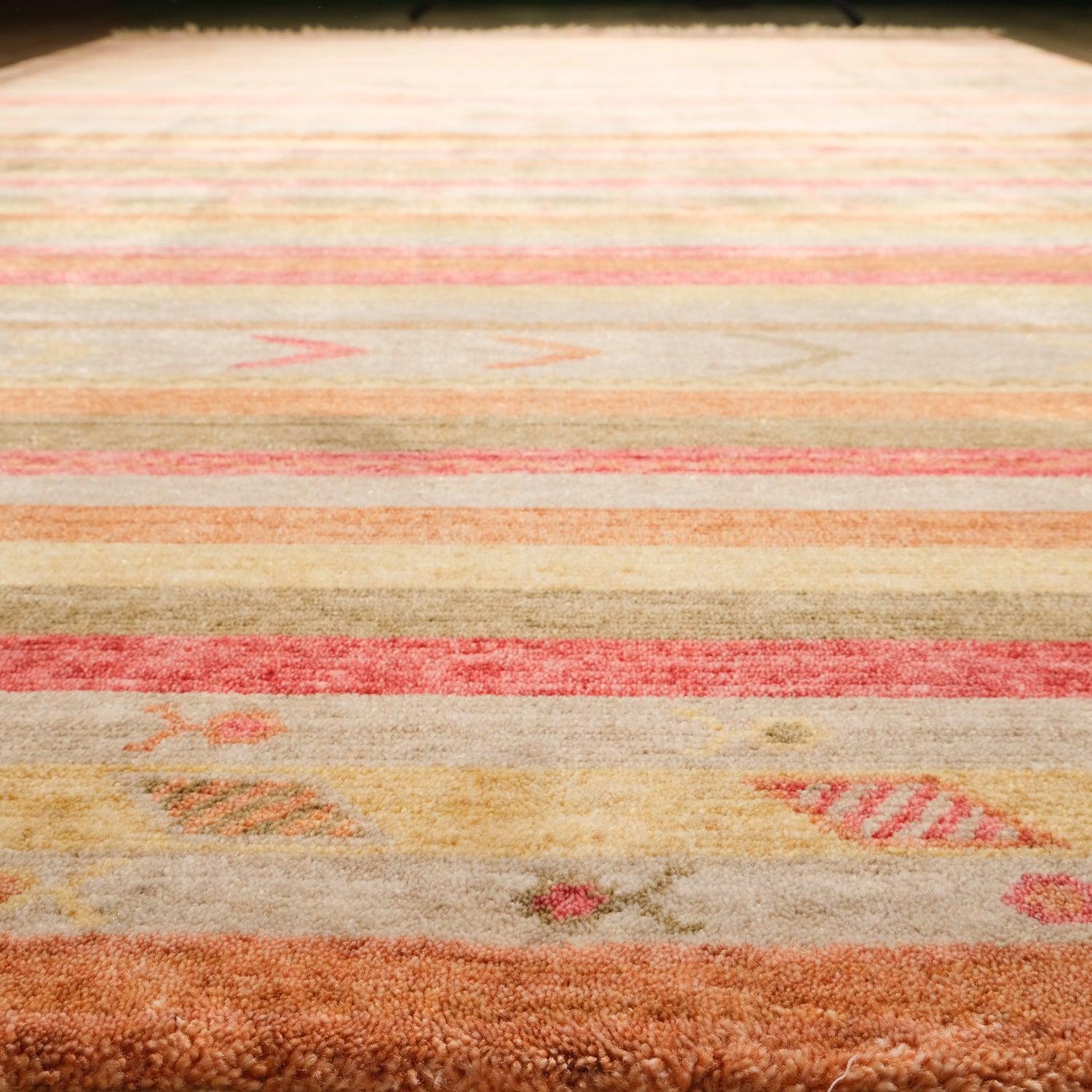 Zara Series Line Patterned Machine Woven Carpet