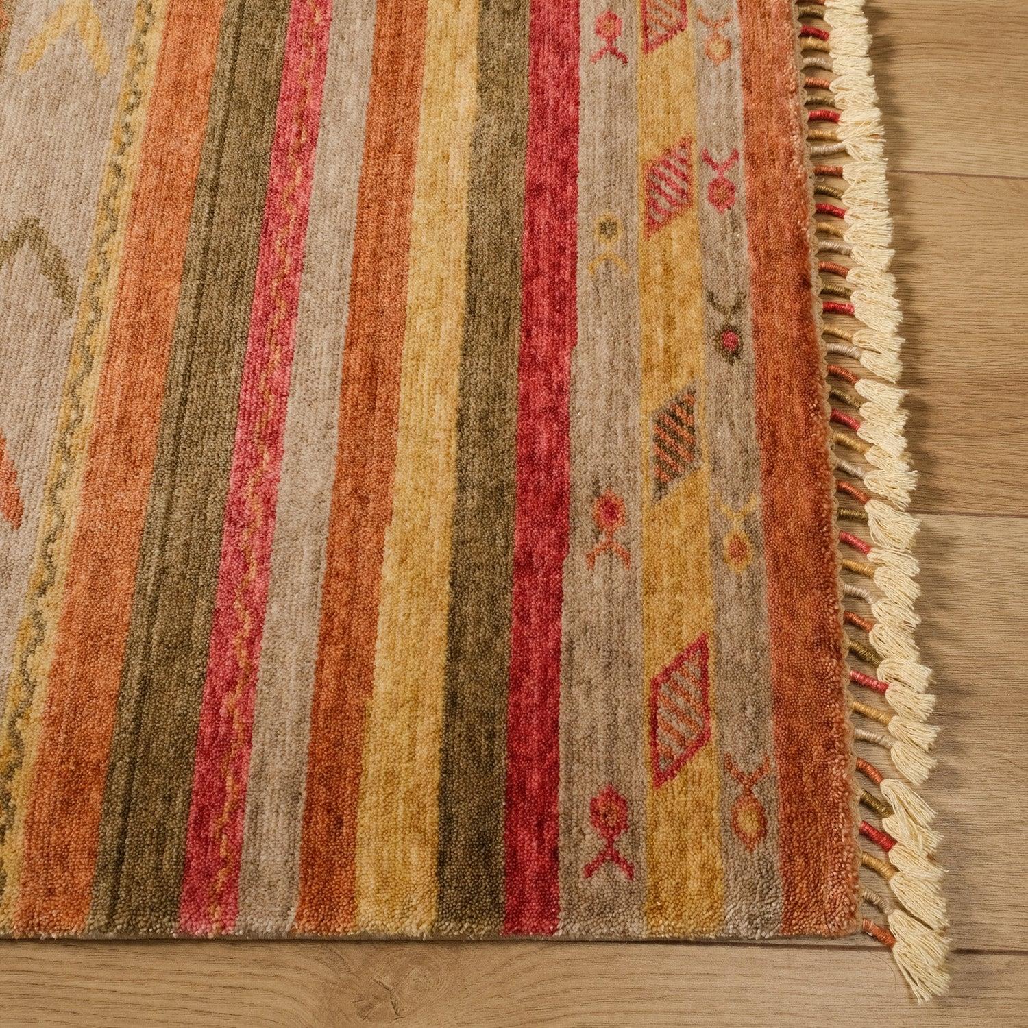 Zara Series Line Patterned Machine Woven Carpet