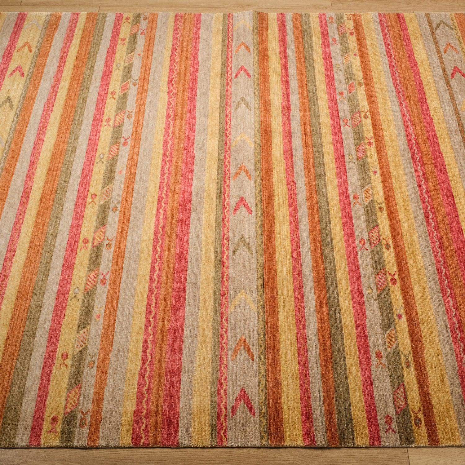 Zara Series Line Patterned Machine Woven Carpet