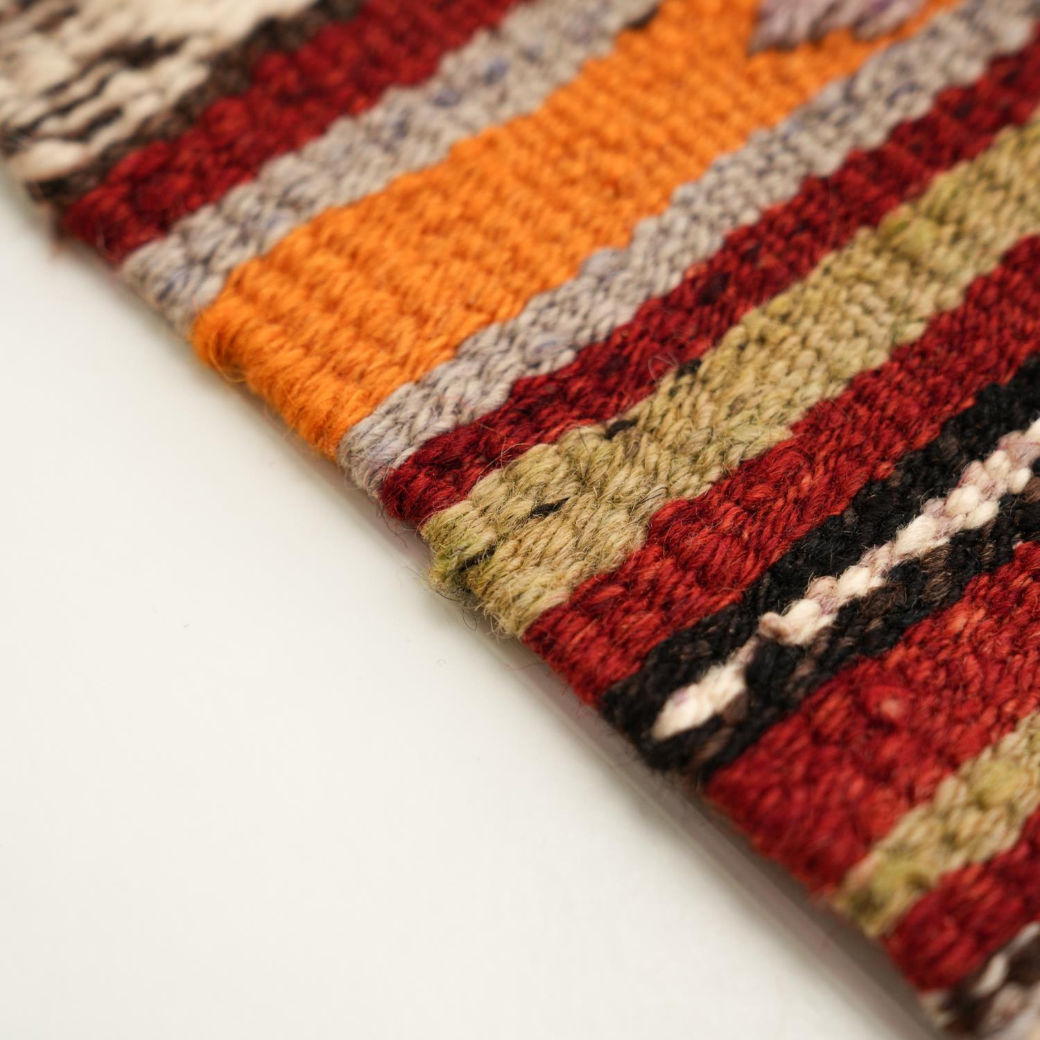 El Dokuma Anadolu Desenli Sandık Eskisi Rengarenk Yün Cicim Kilim