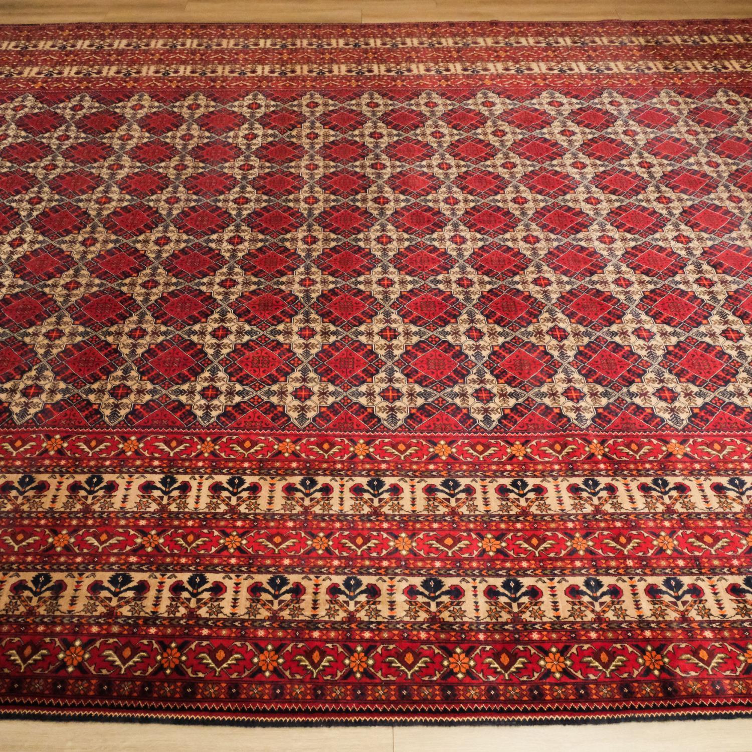 Second Hand Anatolian Patterned Hand Woven Rug