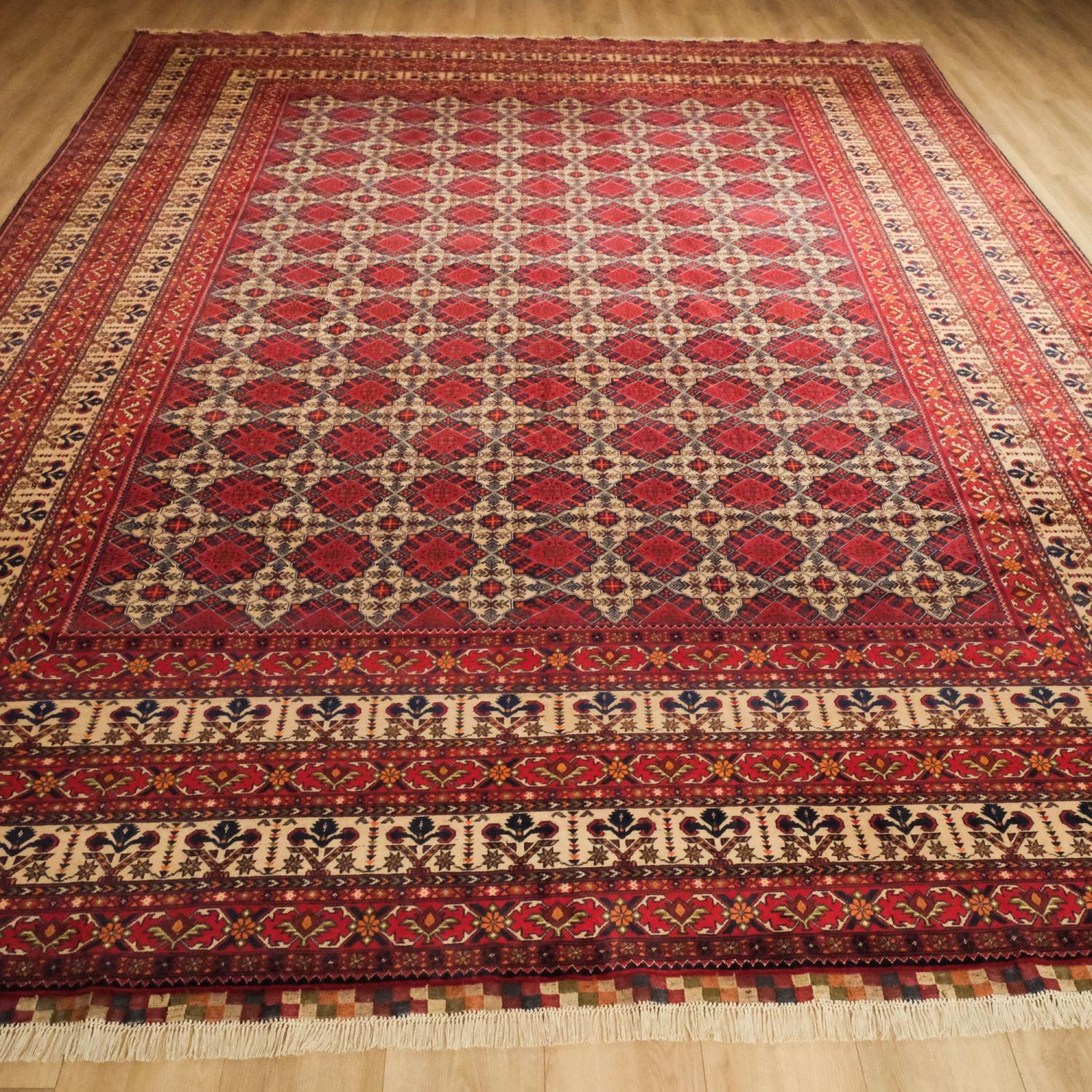 Second Hand Anatolian Patterned Hand Woven Rug