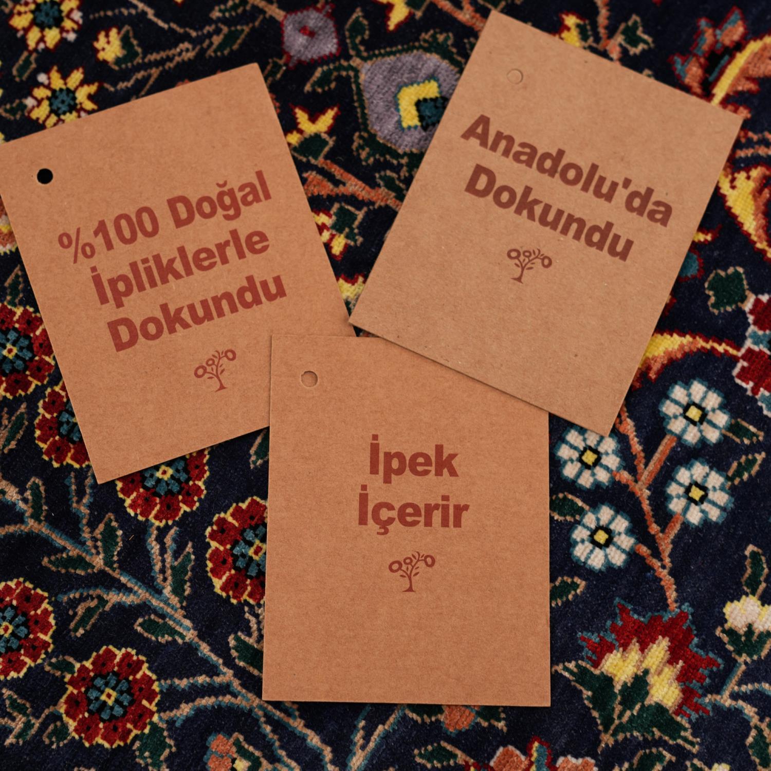 El Dokuma Saf İpek 9*9 Düğüm Hereke Halısı