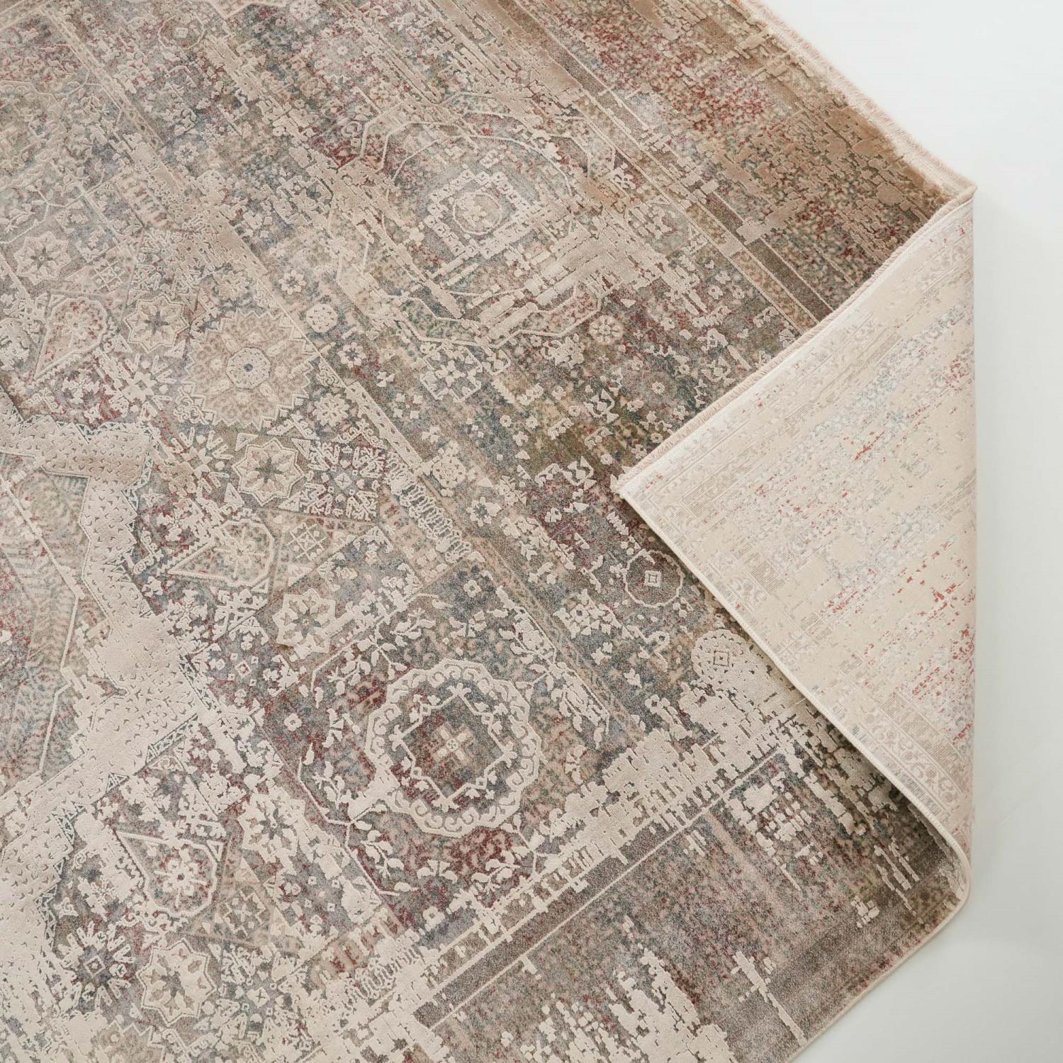 Lapis Series Vintage Patterned Mink Viscose Rug