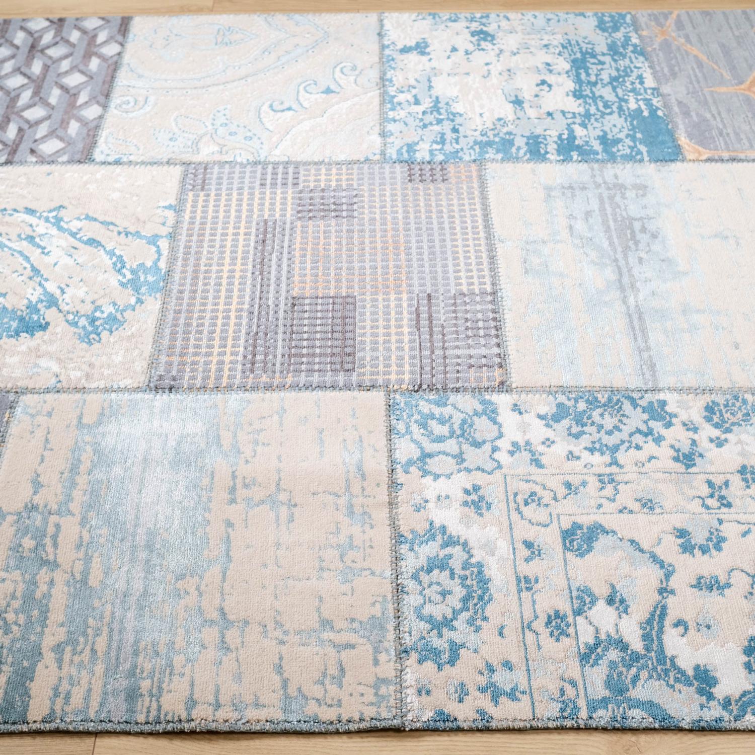 Patchwork Desenli Makine Dokuma Halı