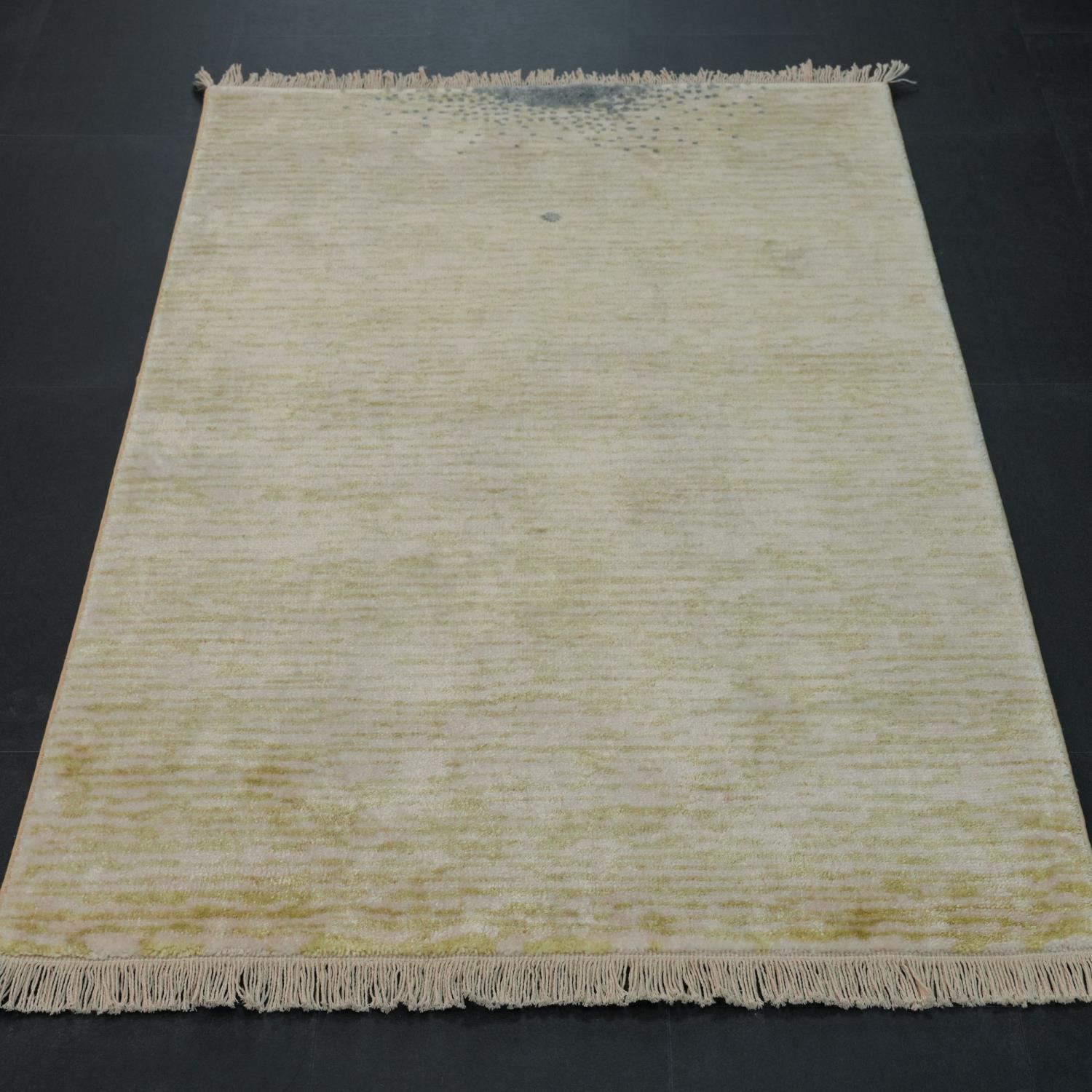 Green Tencel Loom-Woven Double Prayer Rug