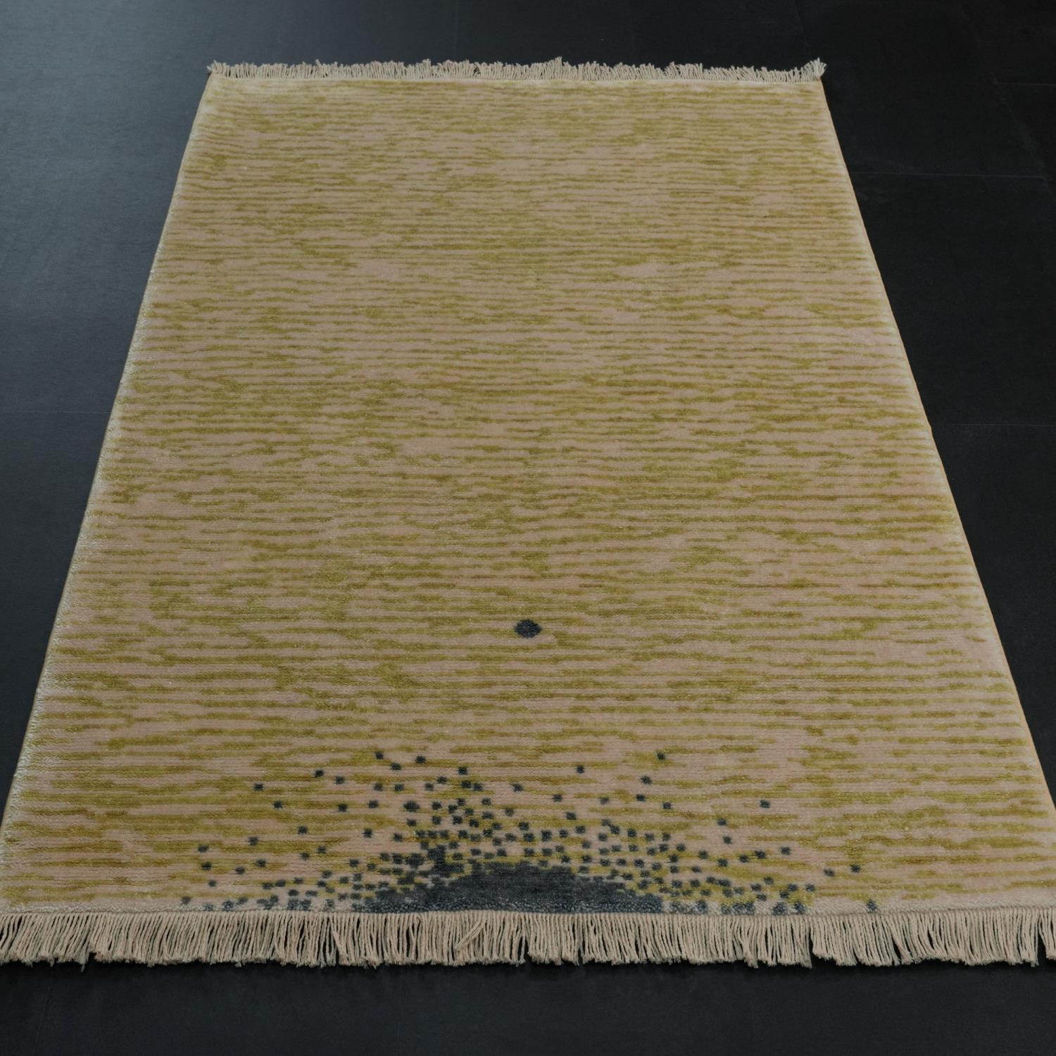Green Tencel Loom-Woven Double Prayer Rug