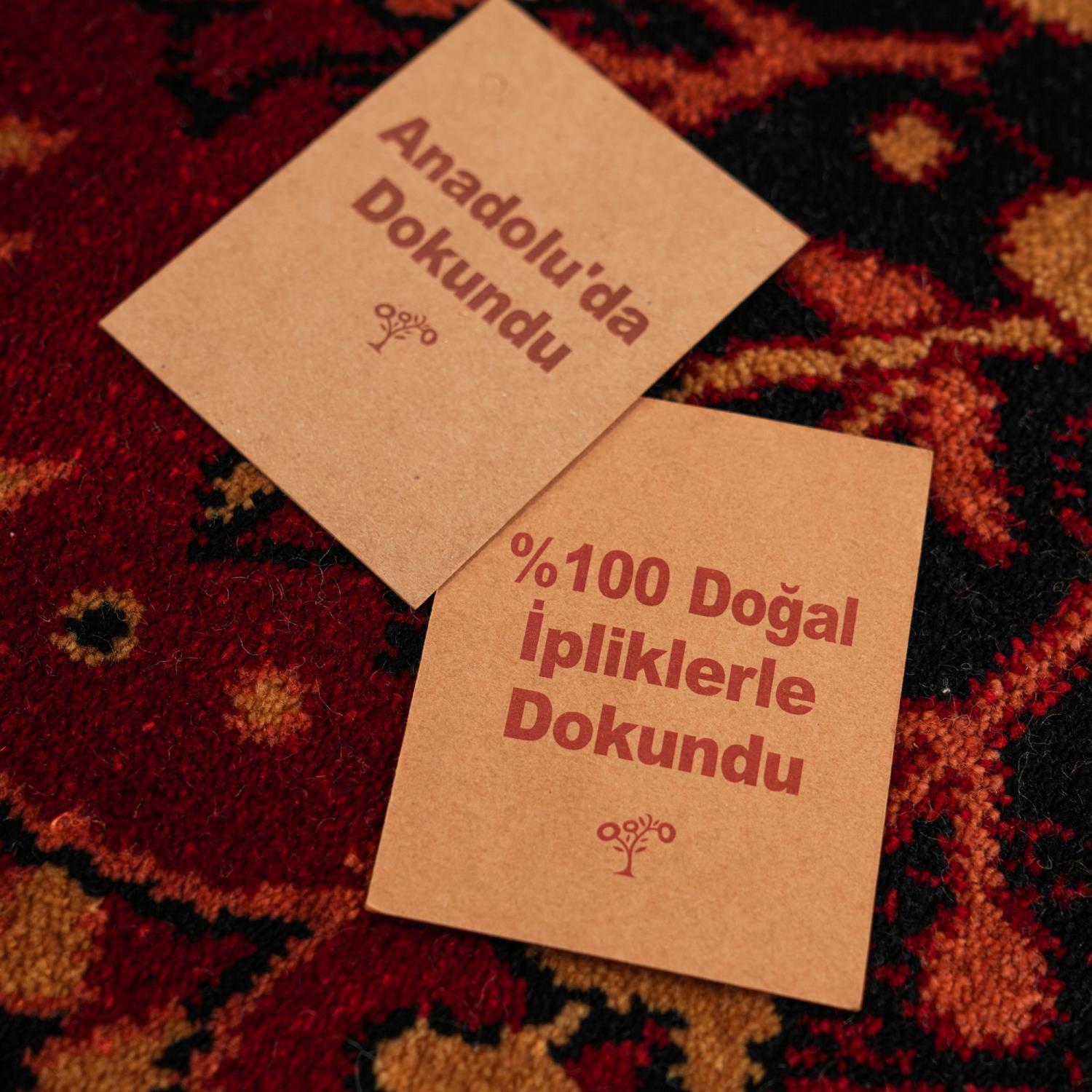 Zade Serisi Vintage Desenli Rengarenk Doğal Tezgah Dokuma Halı