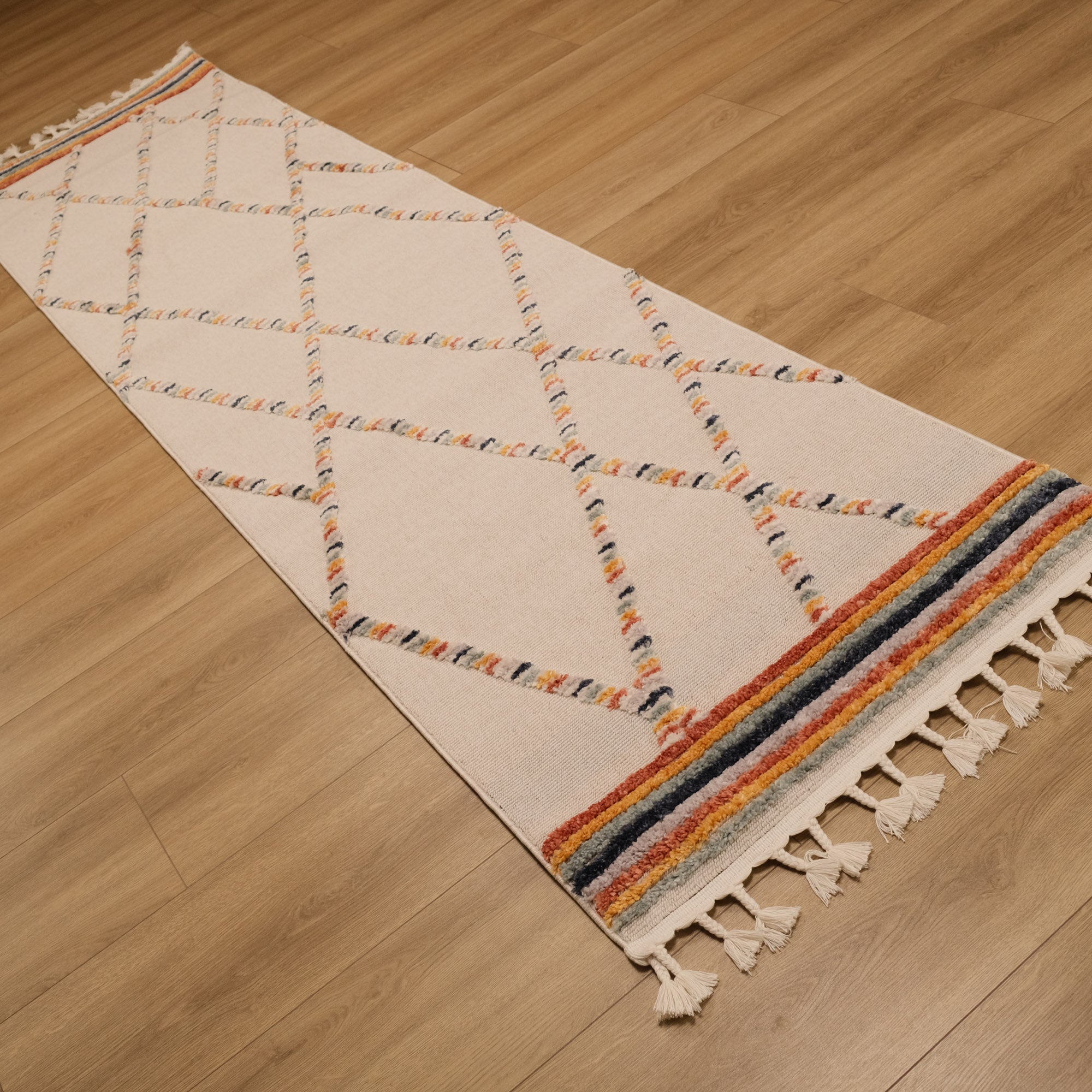 Terazzo Striped Design Machine Woven Carpet