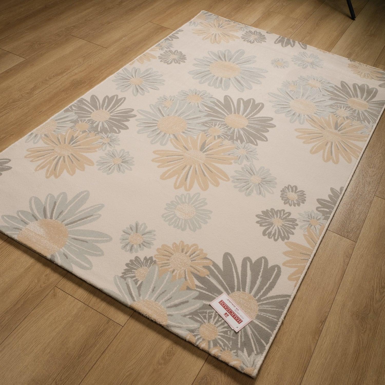 Çiçek Desenli Makine Dokuma Halı