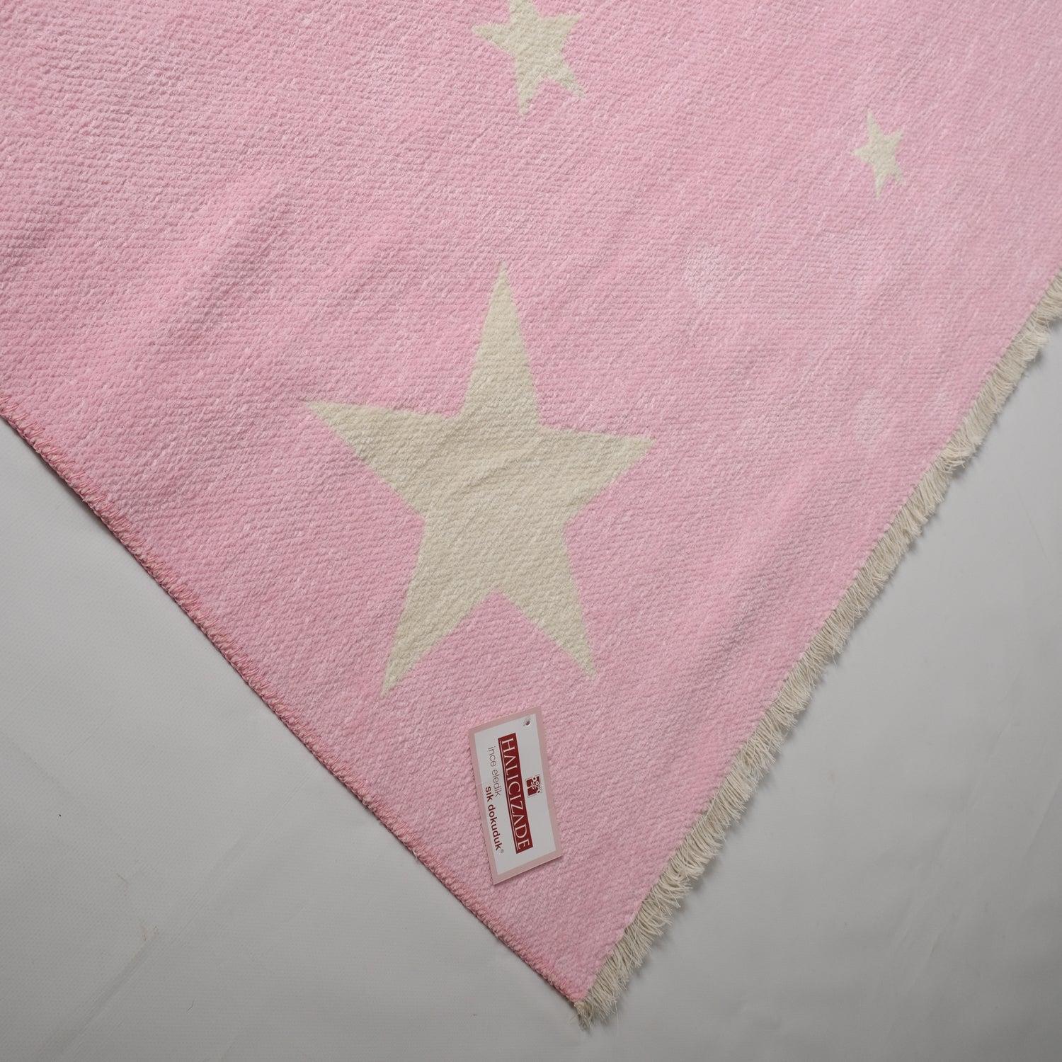 Eco Carpet Mia Cotton Plain Patterned Baby / Kids Room Machine Woven Carpet