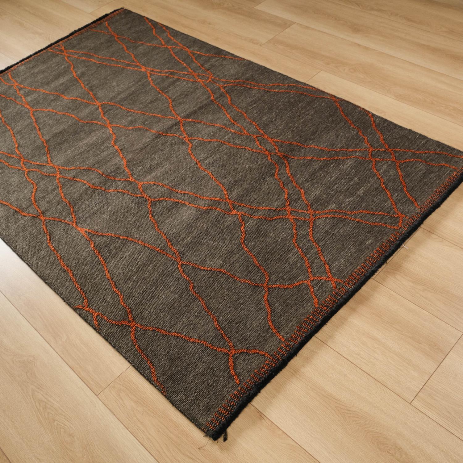 Eko Halı Tribal Geometrik Desenli Makine Dokuma Halı