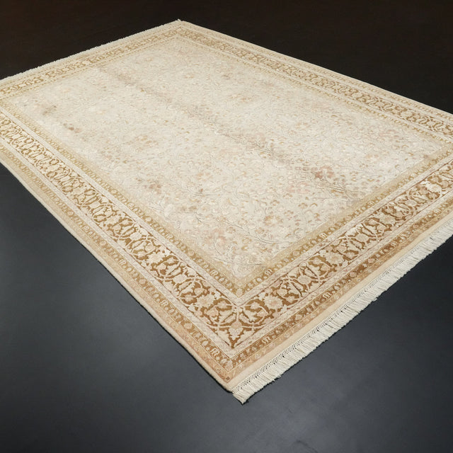 Ahteran Serisi  Krem El Dokuma Hereke Desenli Halı, 207x307 cm — Halıcızade