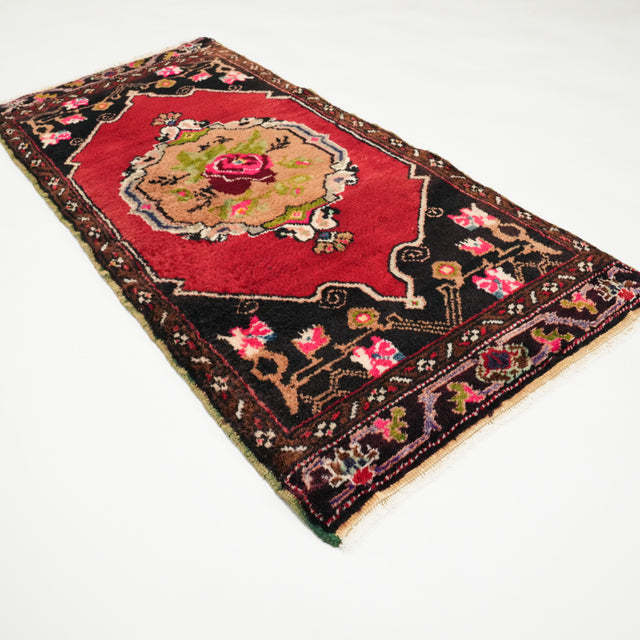 Anadolu Desenli Bordo Kırşehir Köy Dokuma Halı Yastık, 57x115 – 56x123 cm — Halıcızade
