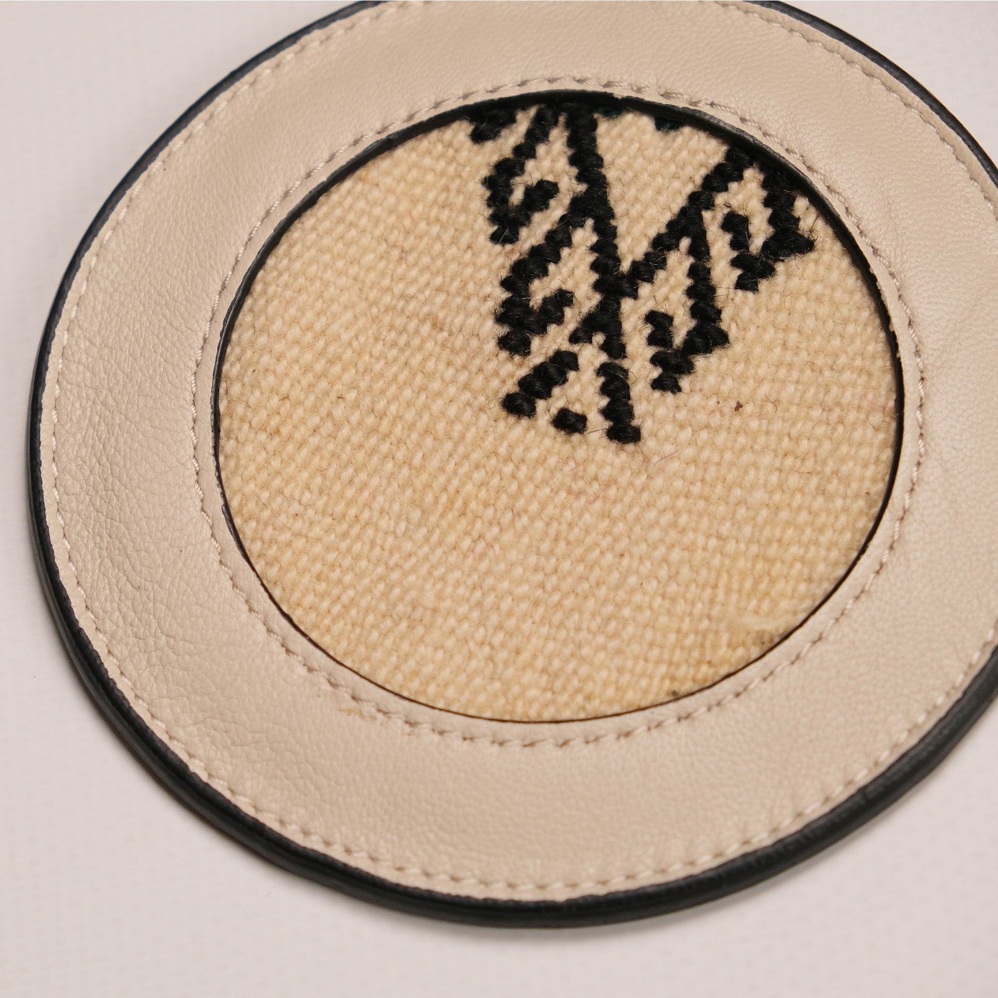 Anatolian Design Leather, Hand Woven Rug Coaster