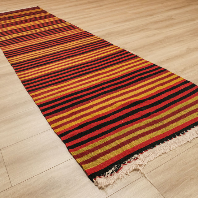 Anadolu Desenli El Dokuma Renkli Kilim, 88x336 cm — Halıcızade
