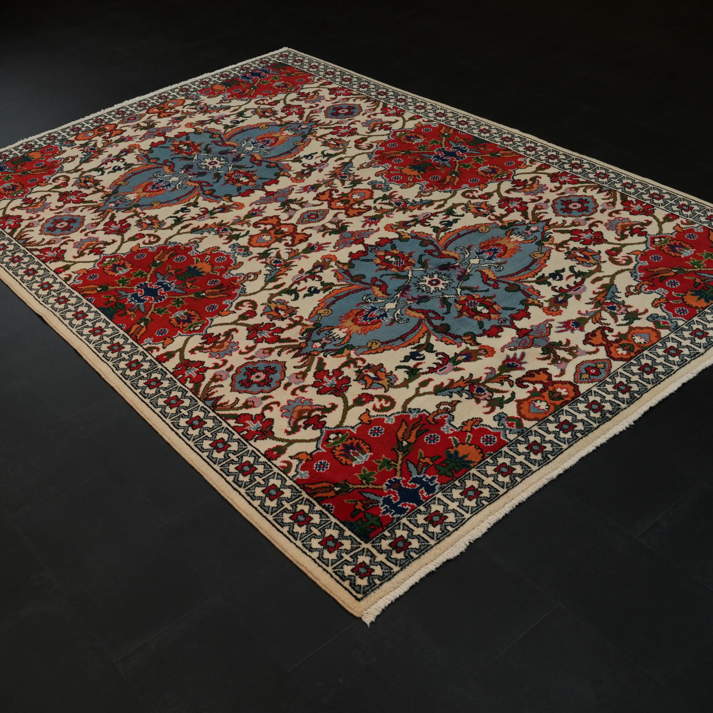 Anatolian Pattern Handwoven Vintage Chest Rug