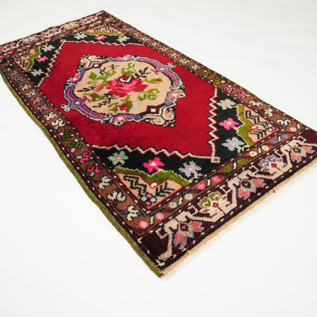 Anadolu Desenli Kırşehir Köy Dokuma Bordo Halı Yastık, 56x113 – 56x116 cm — Halıcızade