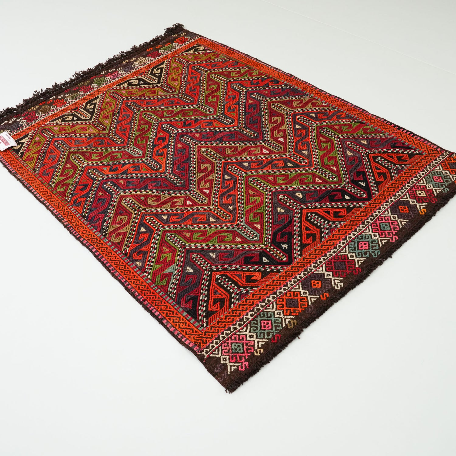 Anadolu desenli Mut Yörük cicim kilimi, rengarenk, 103x141 cm — Halıcızade