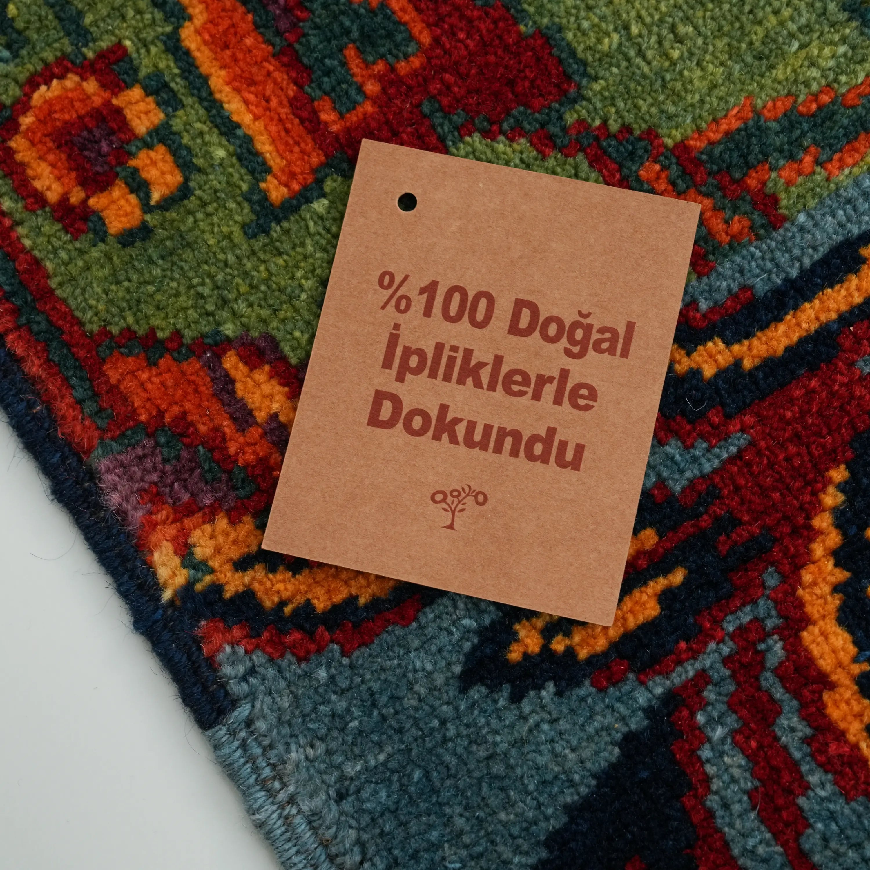 Anadolu Şal Serisi El Dokuma Patchwork Desenli Rengarenk Yün Rug