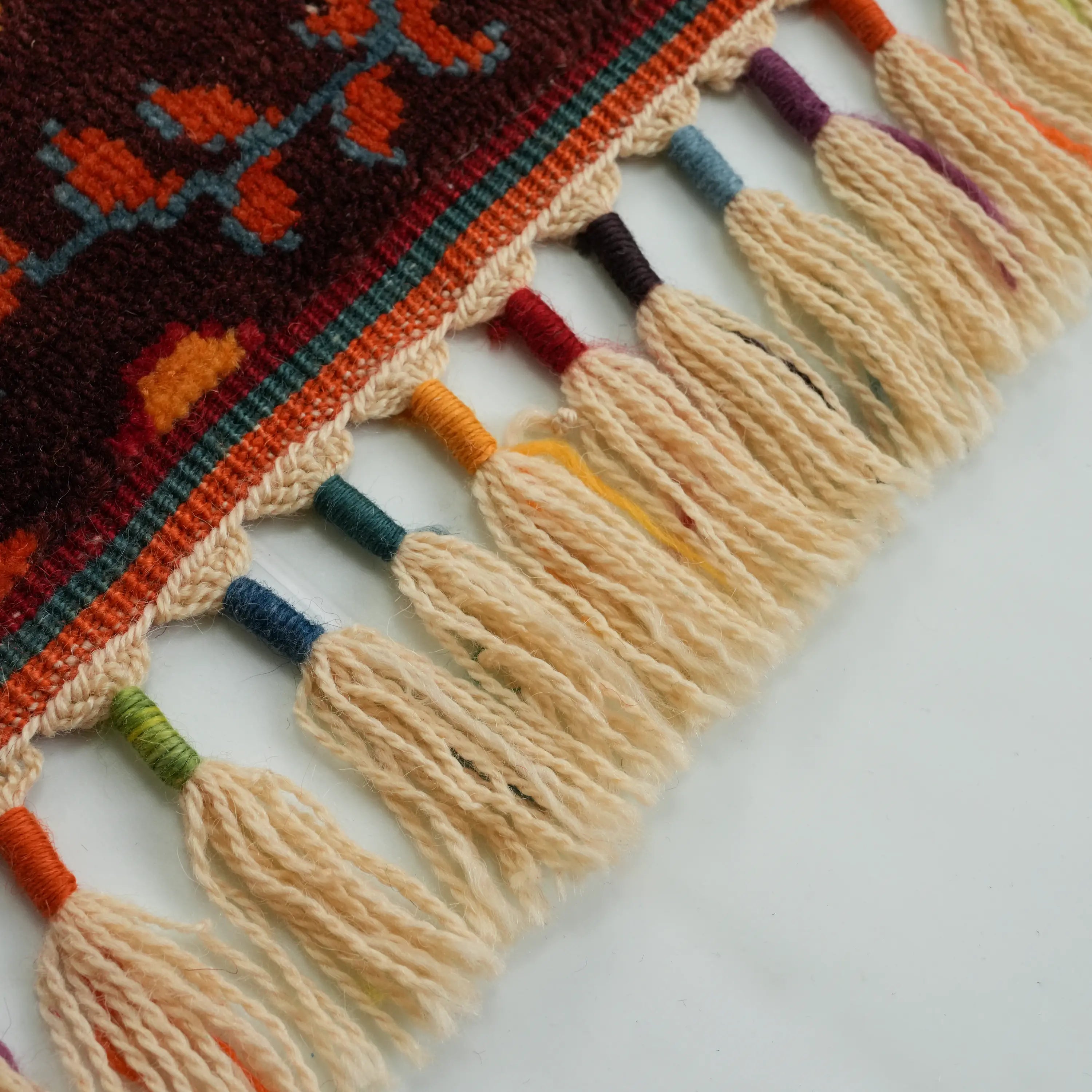 Anadolu Şal Serisi El Dokuma Patchwork Desenli Rengarenk Yün Rug