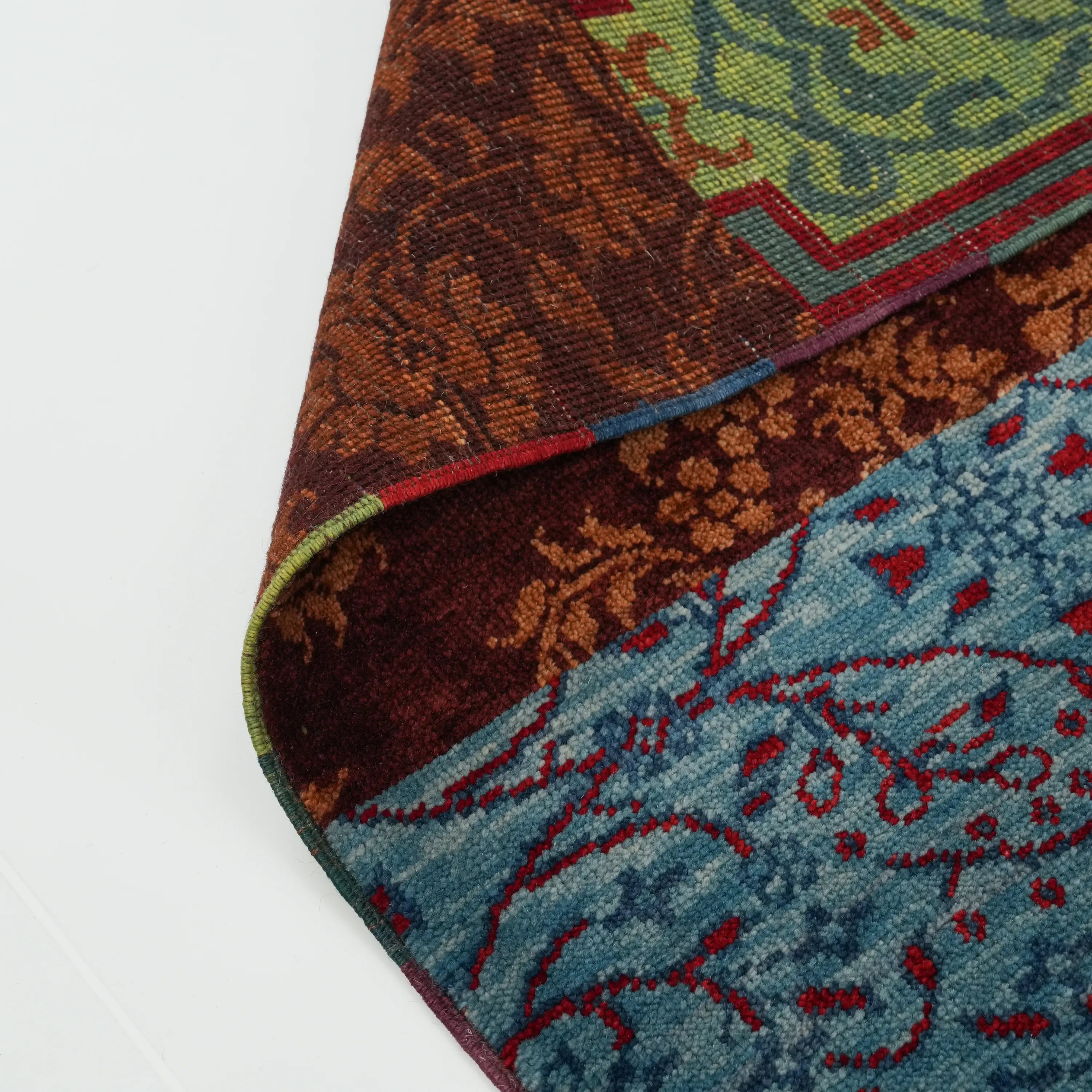 Anadolu Şal Series Handwoven Patchwork Patterned Wool Rug