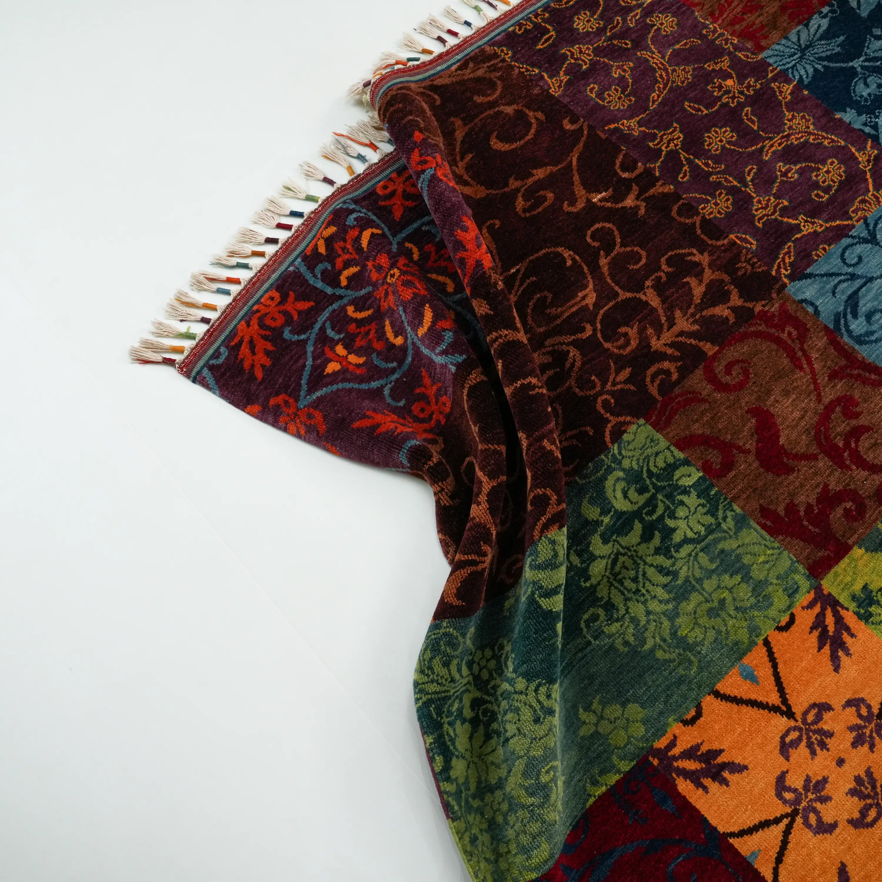 Anadolu Şal Series Handwoven Patchwork Patterned Wool Rug