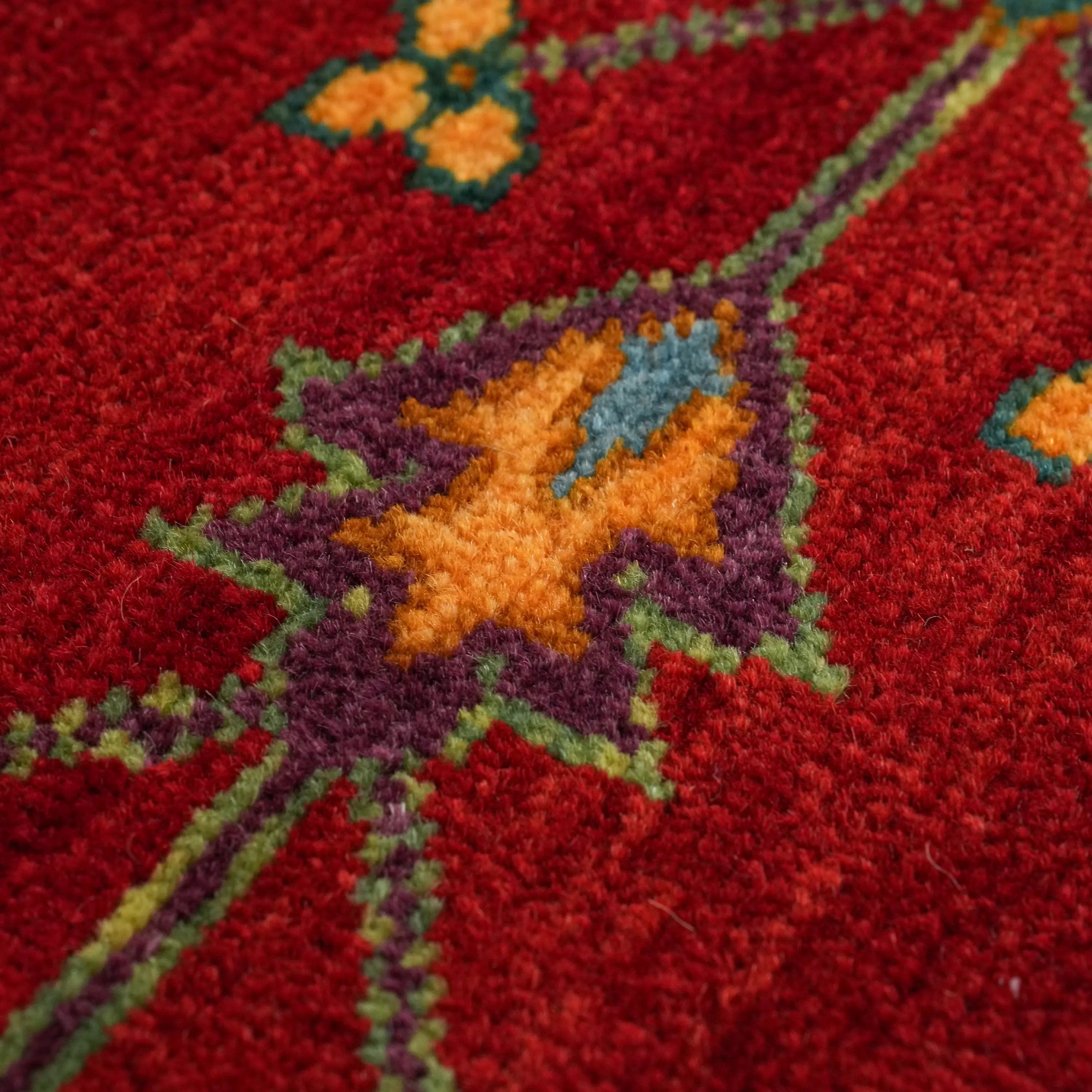 Anadolu Şal Series Handwoven Patchwork Pattern Wool Colorful Rug