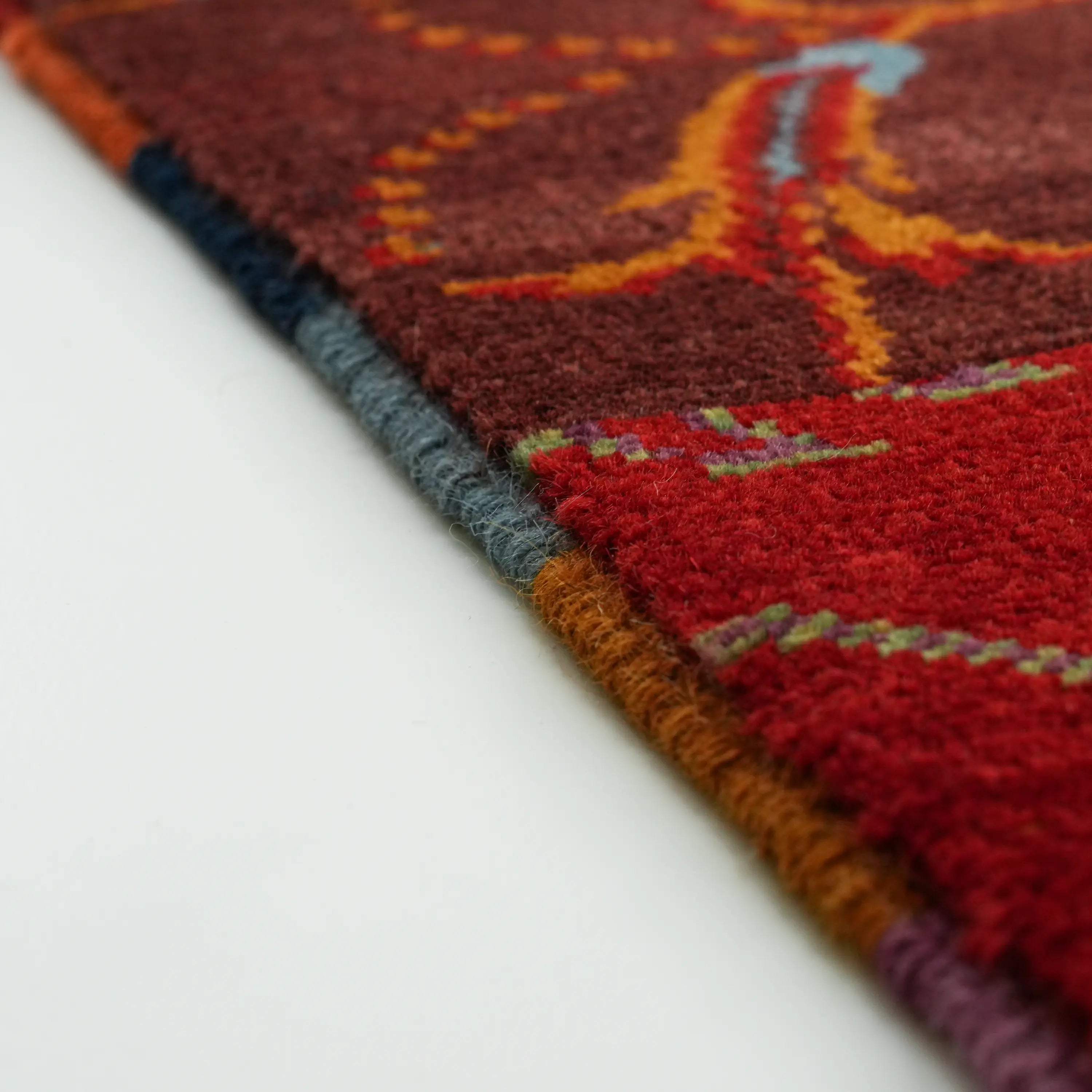 Anadolu Şal Series Handwoven Patchwork Pattern Wool Colorful Rug