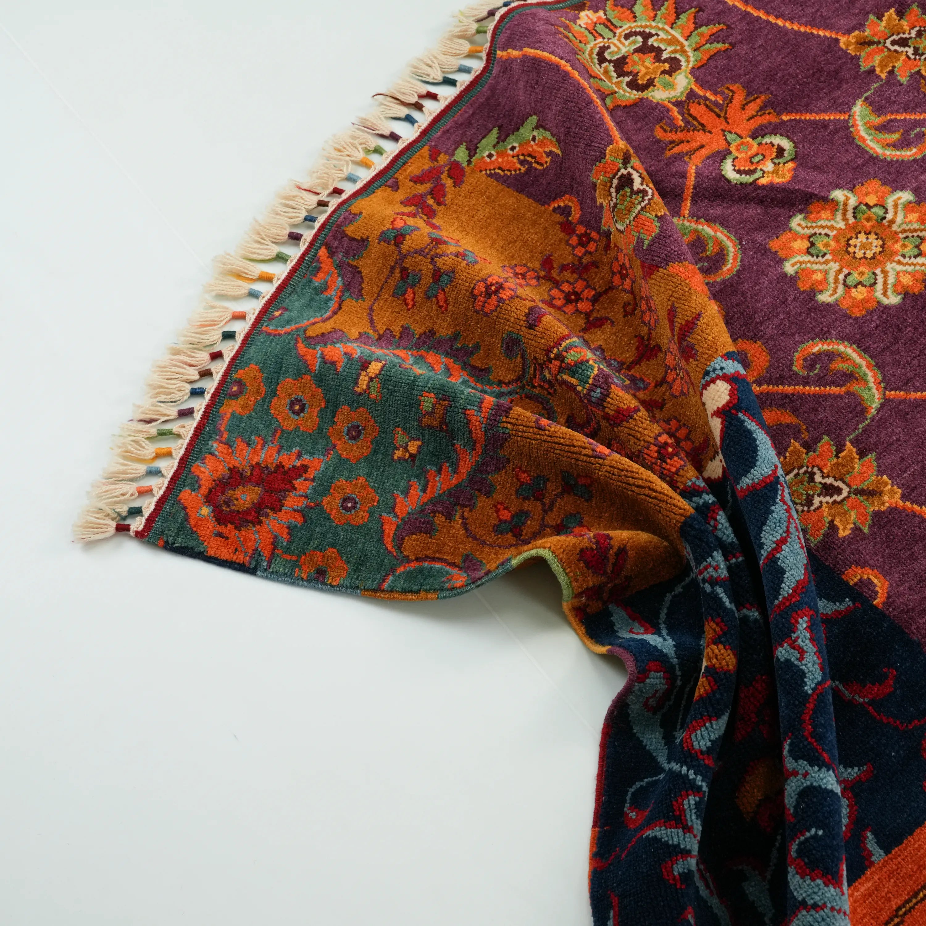 Anadolu Şal Series Handwoven Patchwork Pattern Wool Colorful Rug