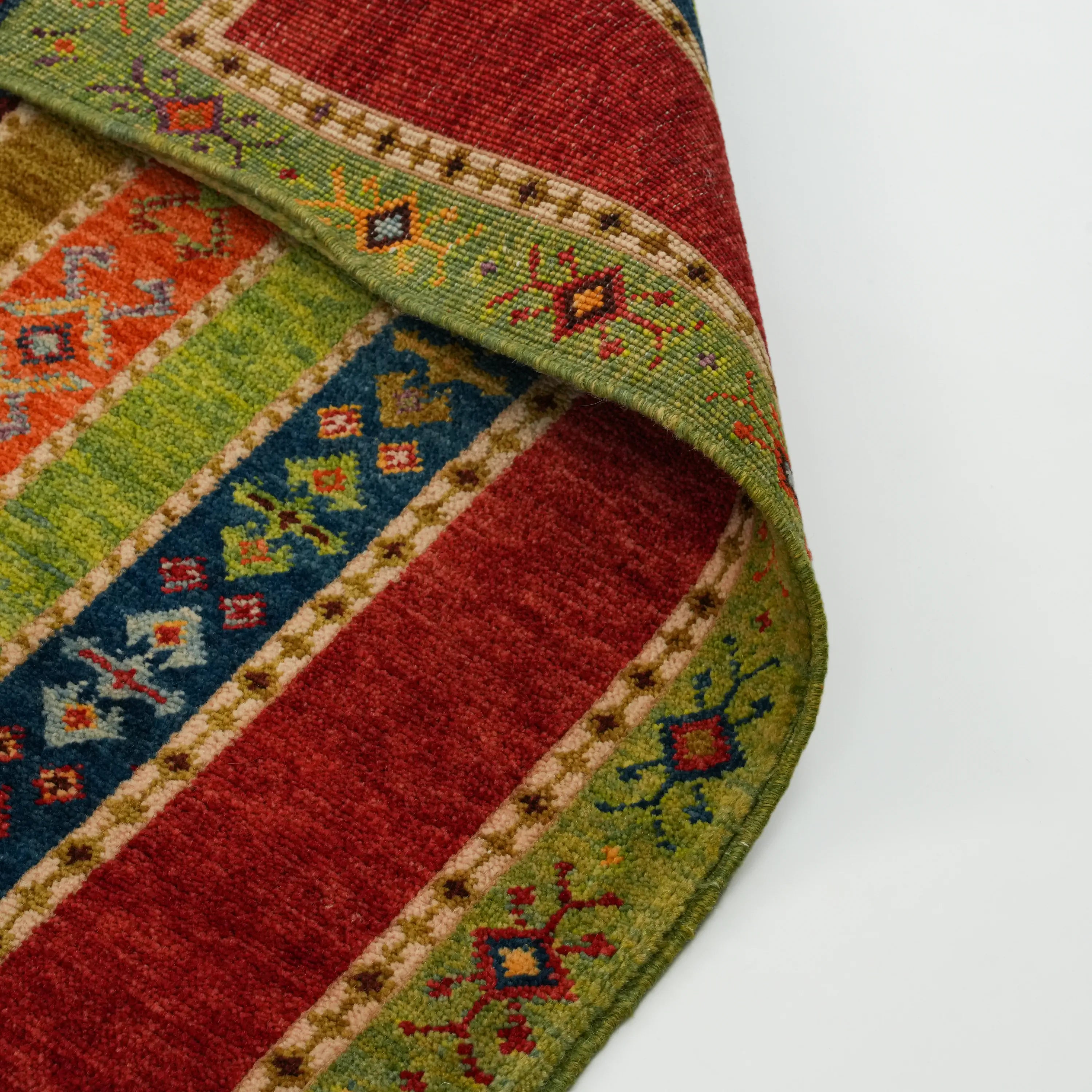 Anadolu Şal Serisi El Dokuma Rengarenk Sivas Zara Desenli Yün Halı