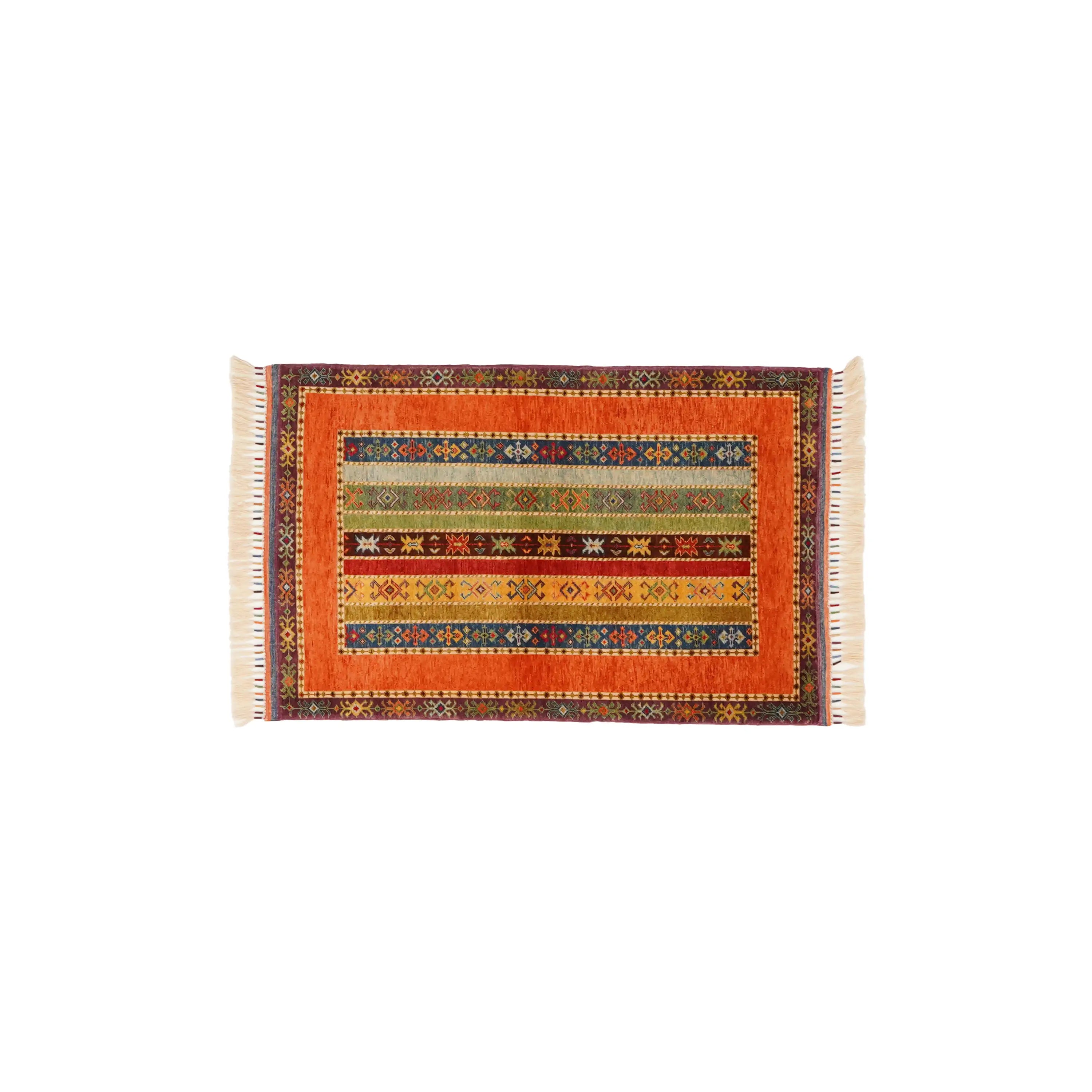 Anadolu Şal Series Handwoven Sivas Zara Patterned Colorful Wool Rug