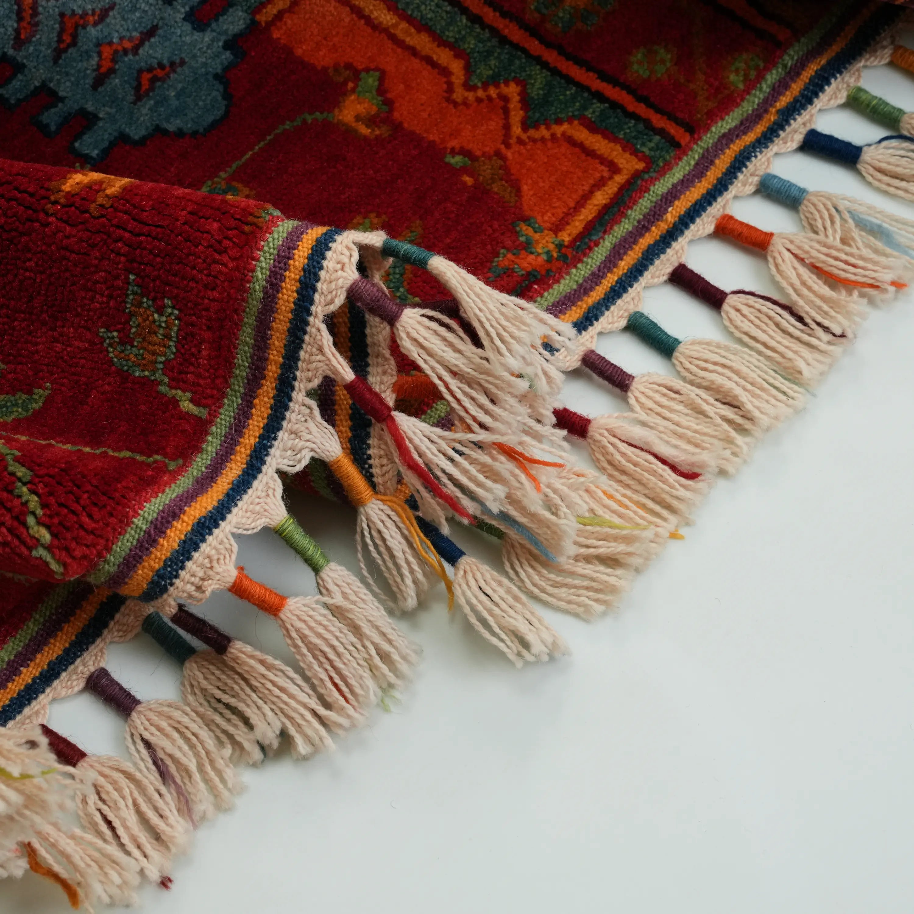 Anadolu Şal Series Handwoven Wool Patchwork Pattern Rug