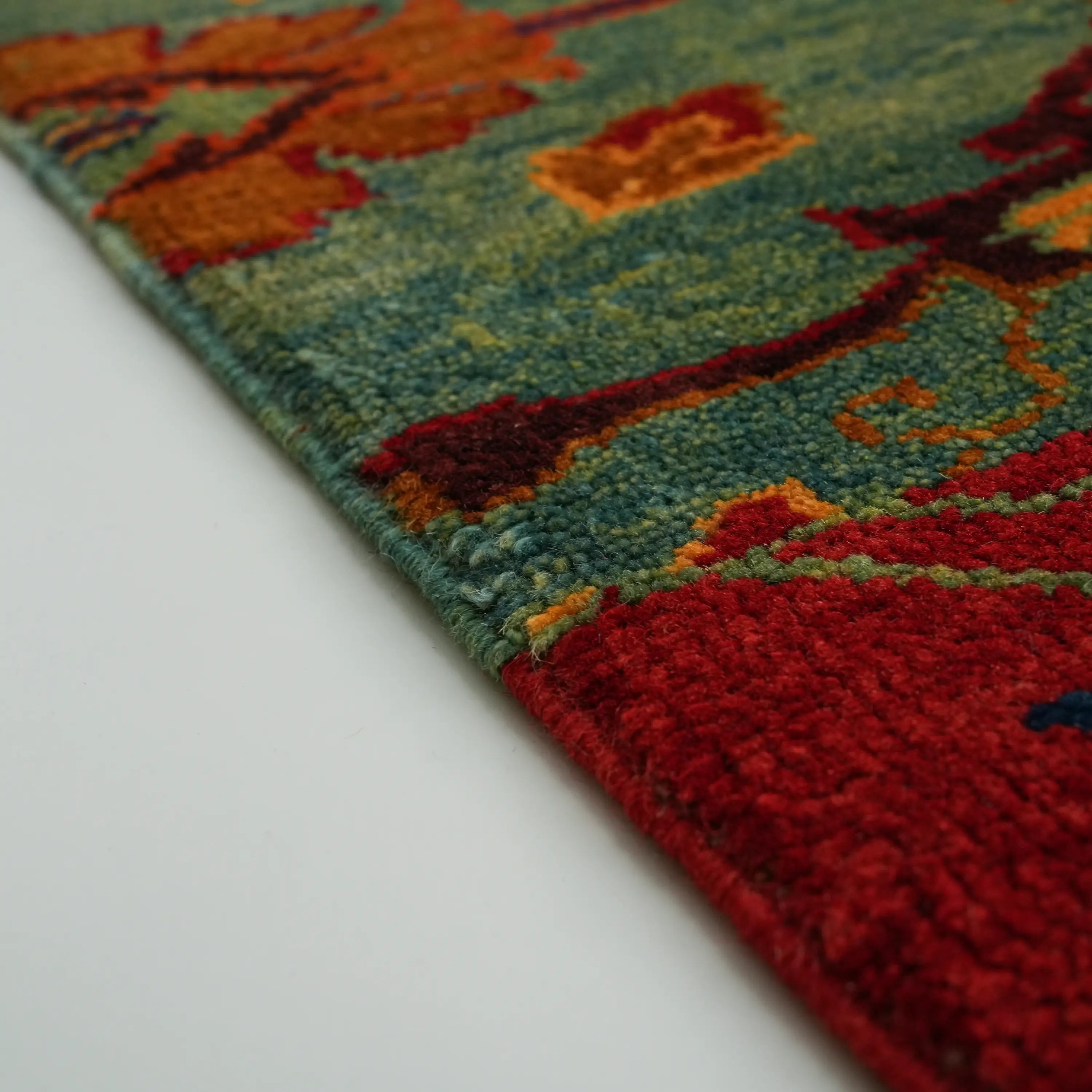 Anadolu Şal Series Handwoven Wool Patchwork Pattern Rug