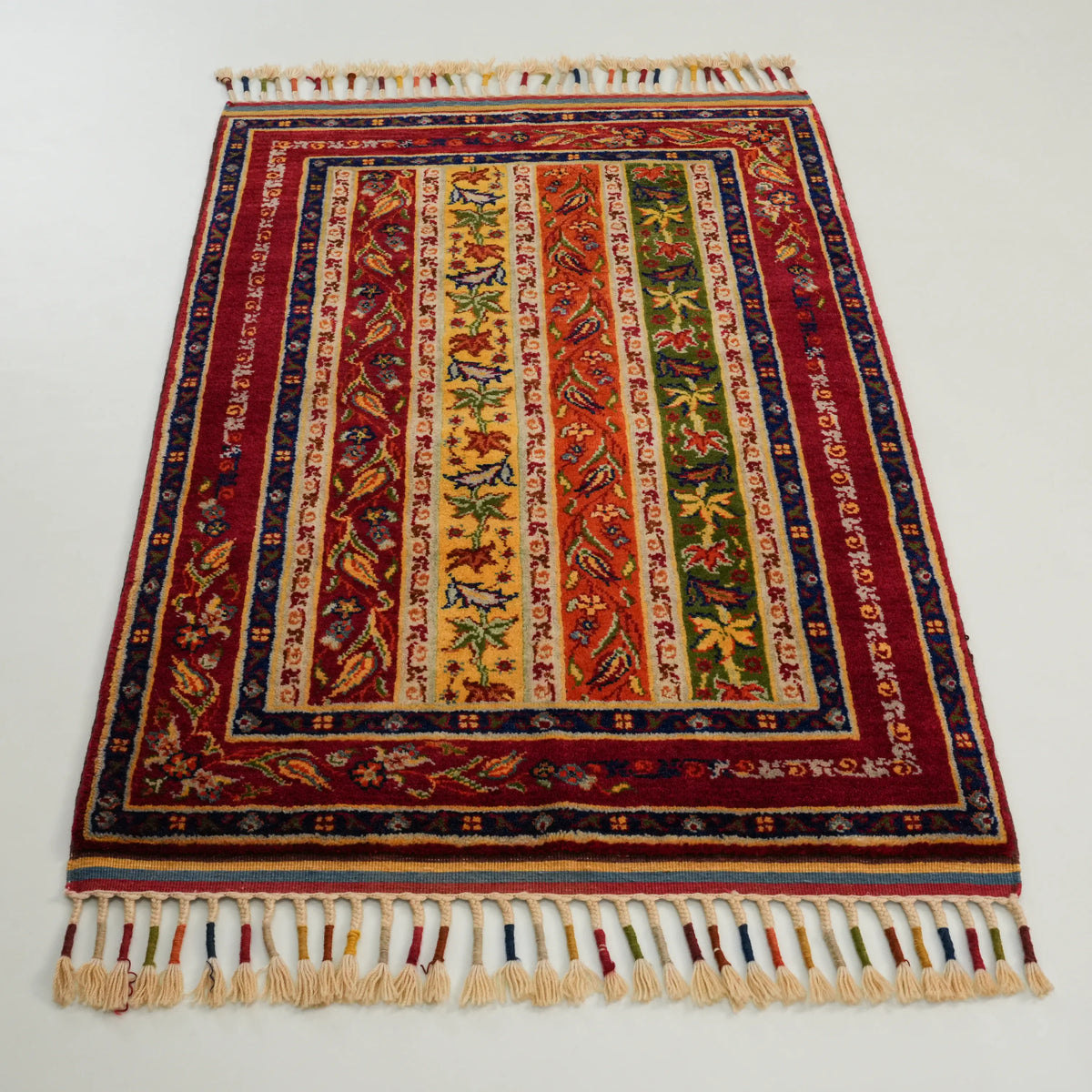 Anadolu Şal Serisi El Dokuma Yün Rengarenk Halı — 82x118 cm